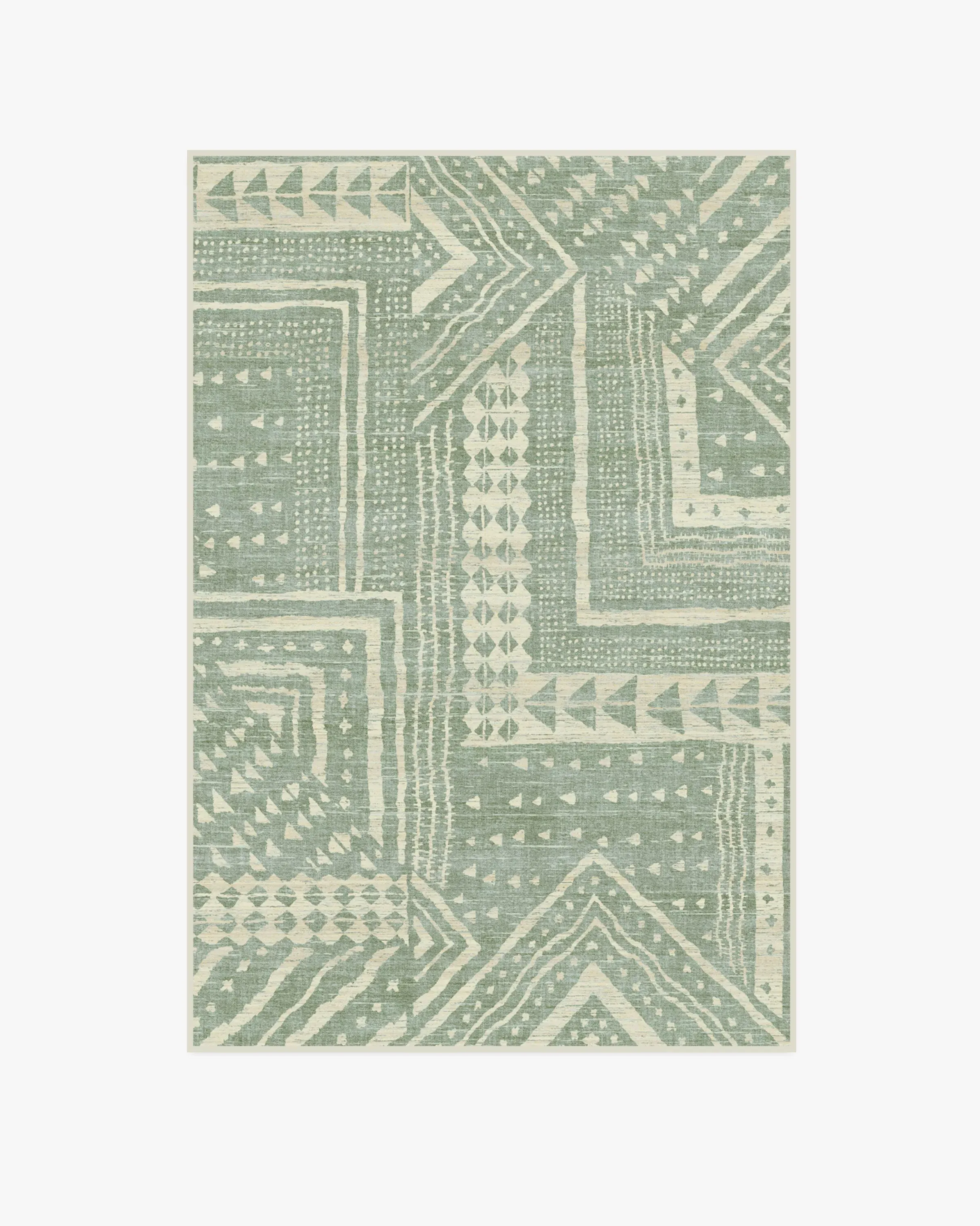 Rectangular Machine Washable Area Rug - Sage