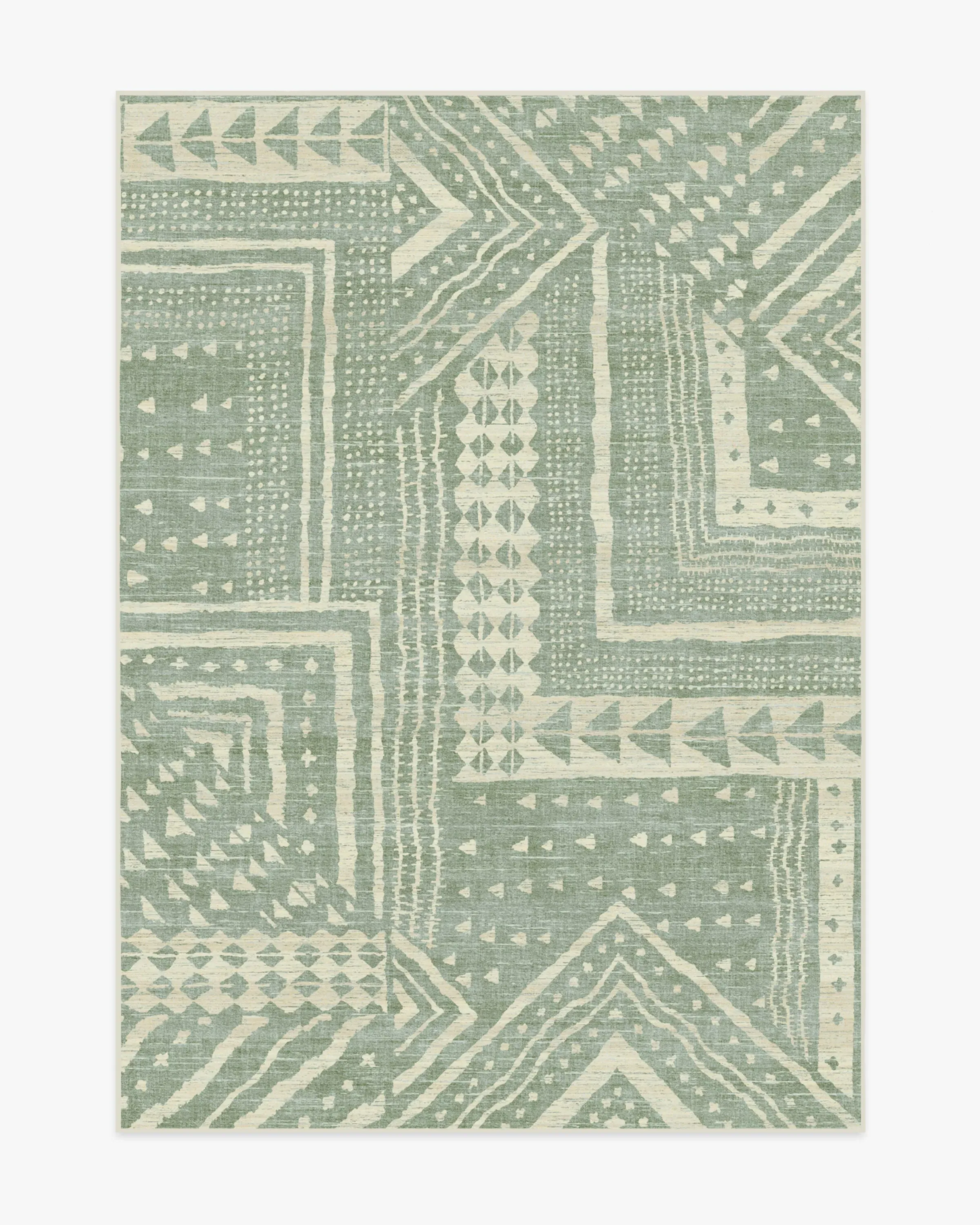 Rectangular Machine Washable Area Rug - Sage