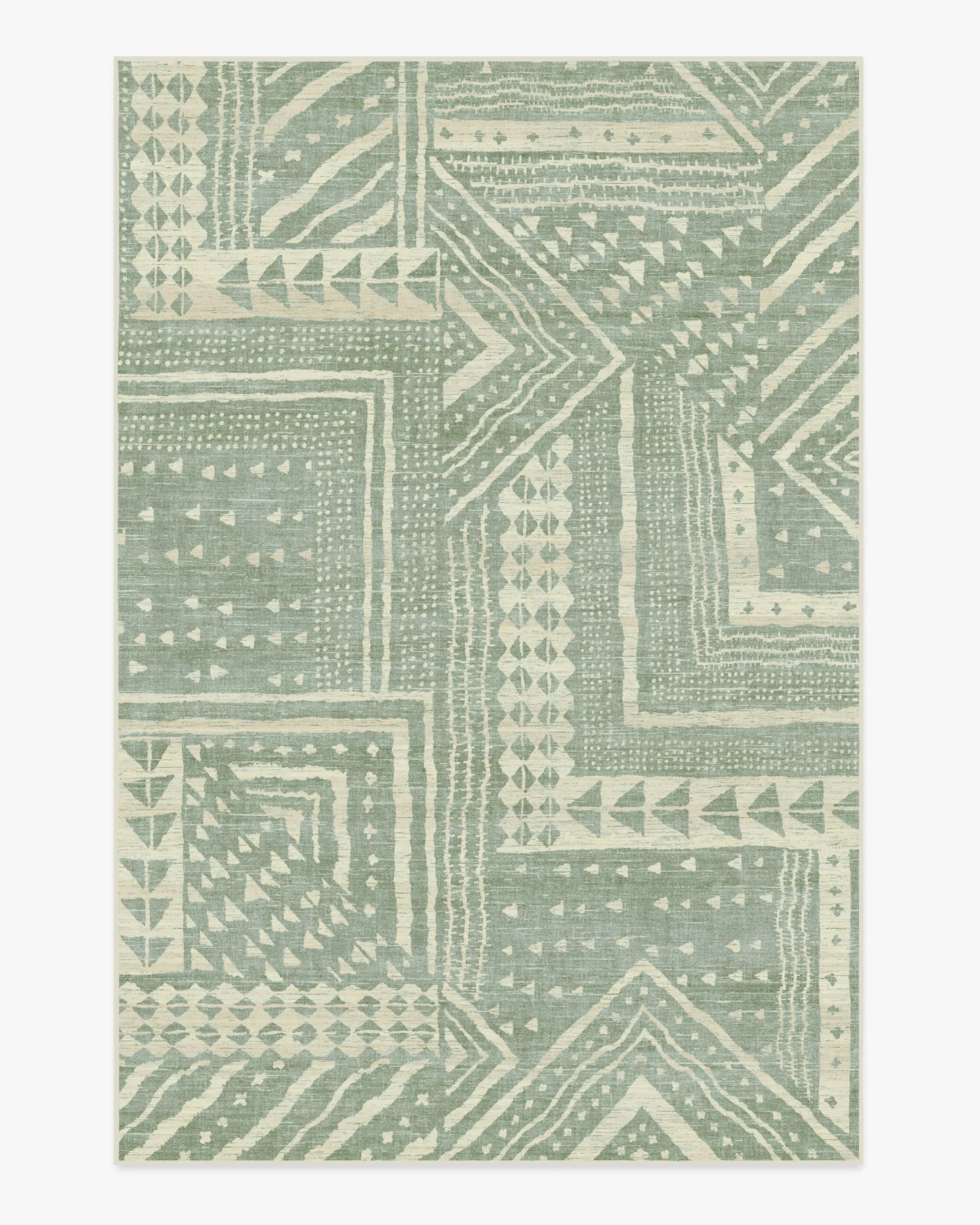 Rectangular Machine Washable Area Rug - Sage