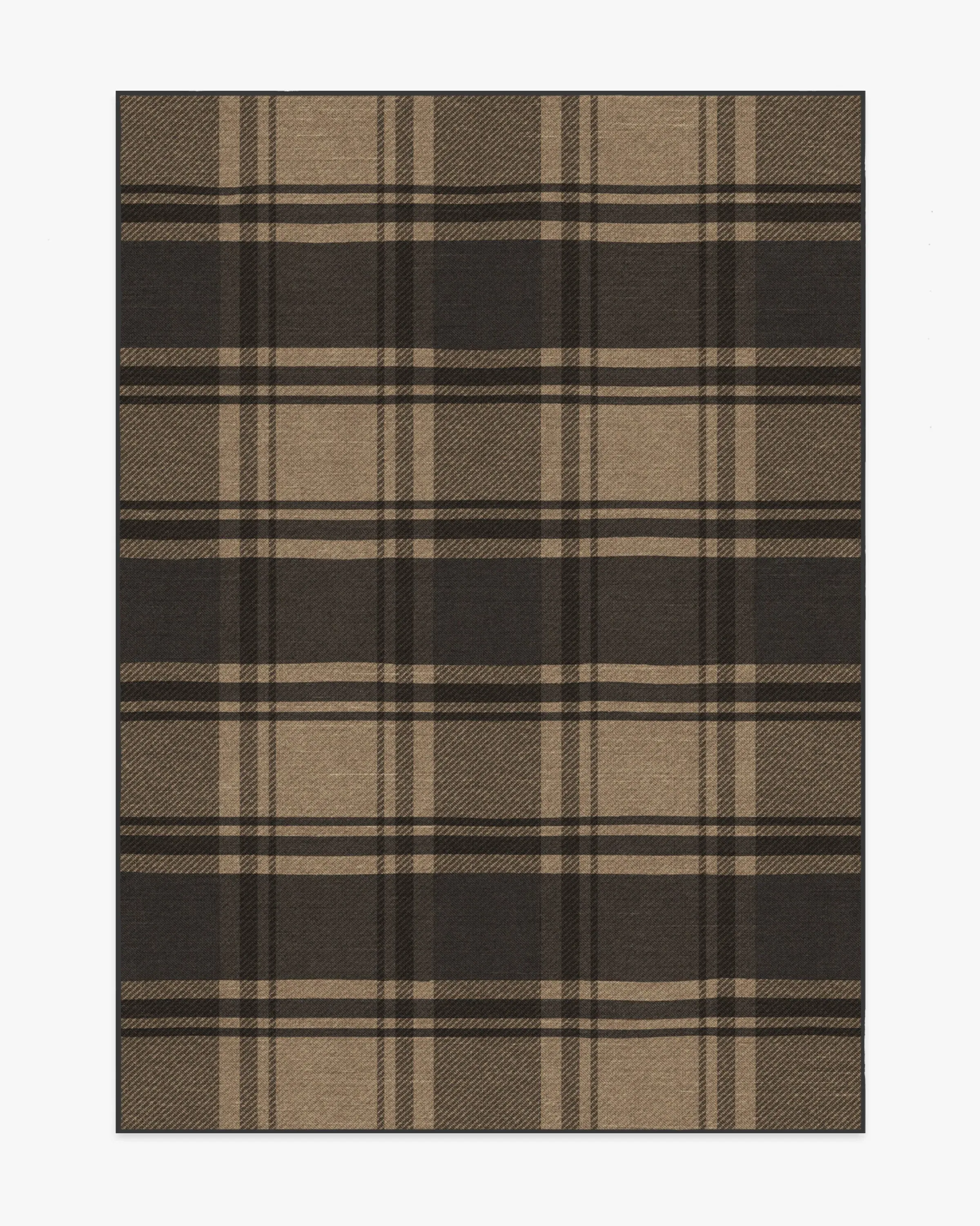 Rectangular Washable Area Rug - Charcoal, Flatwoven
