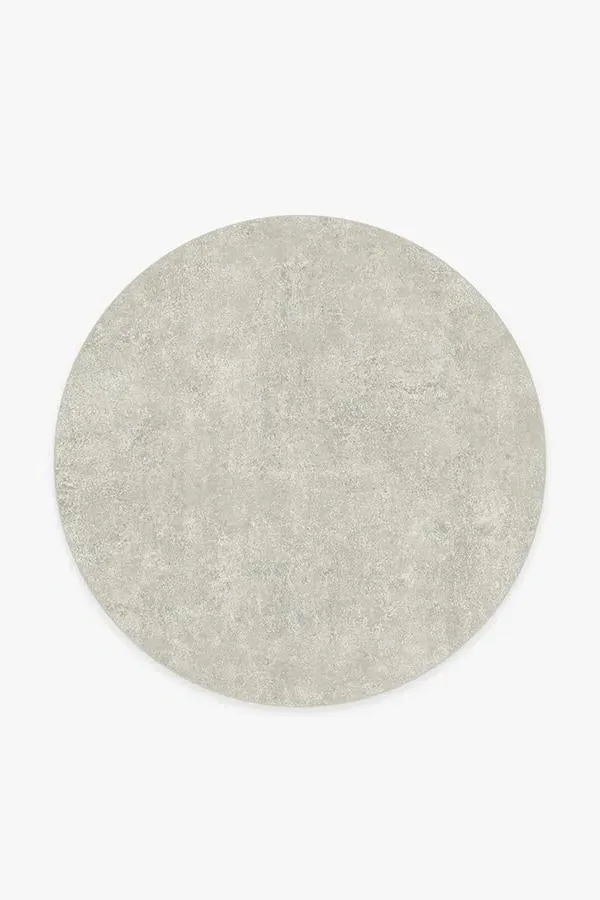 Round Area Rug Machine Washable - Ash Grey
