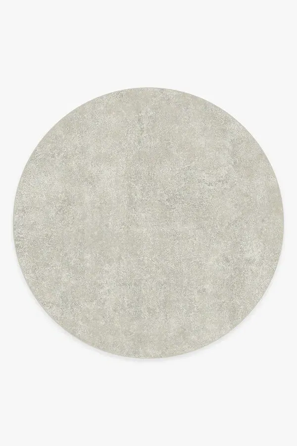Round Area Rug Machine Washable - Ash Grey