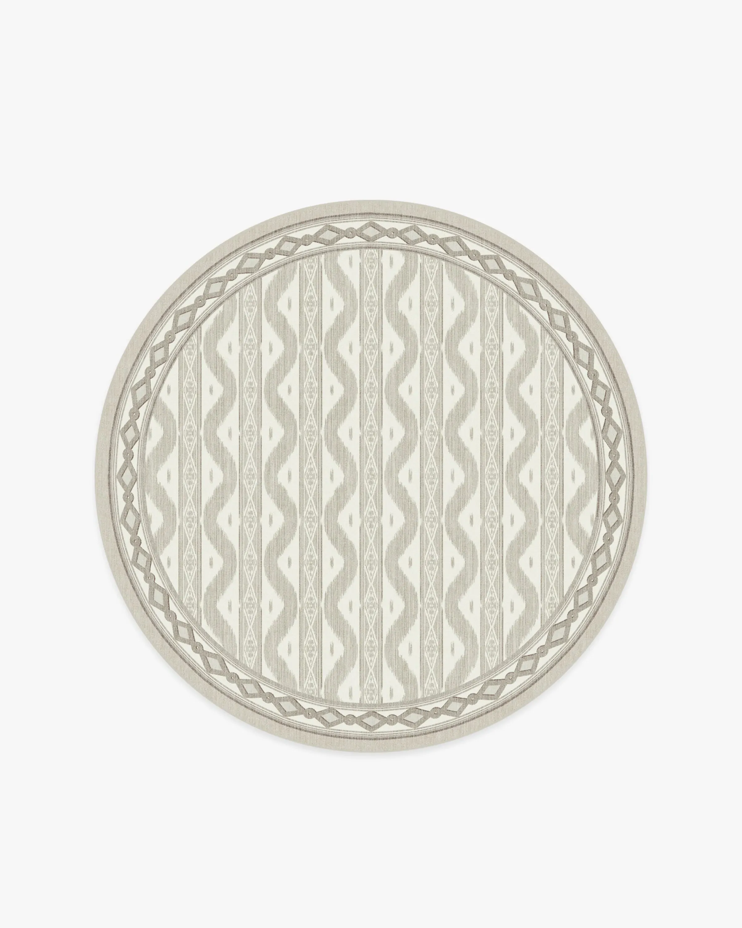 Round Area Rug Machine Washable - Beige