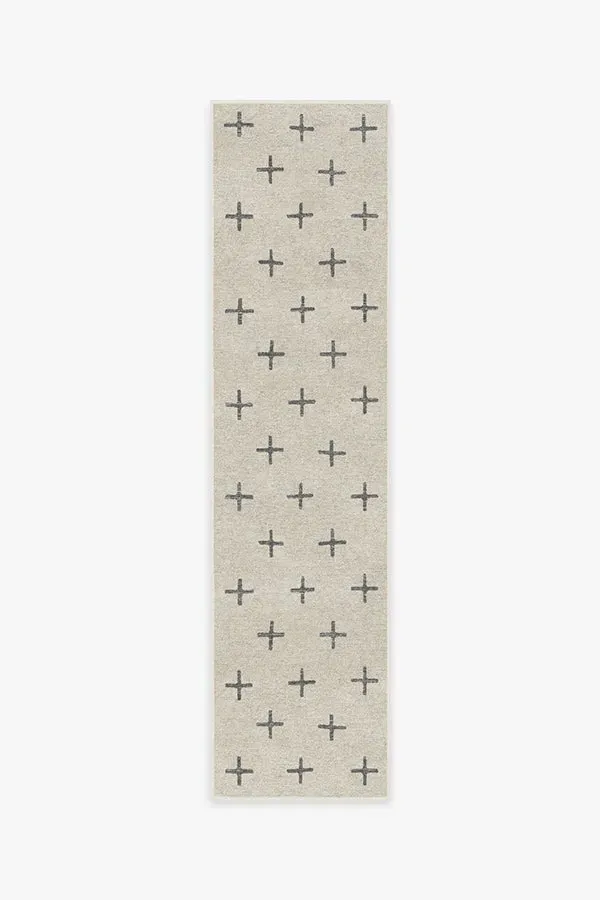 Round Area Rug Machine Washable - Birch, Charcoal