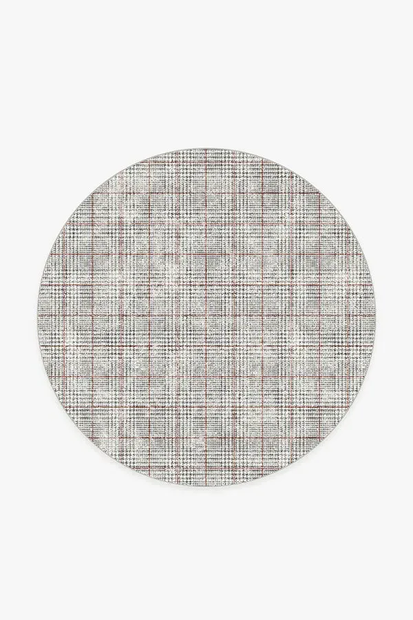 Round Area Rug Machine Washable - Black & White