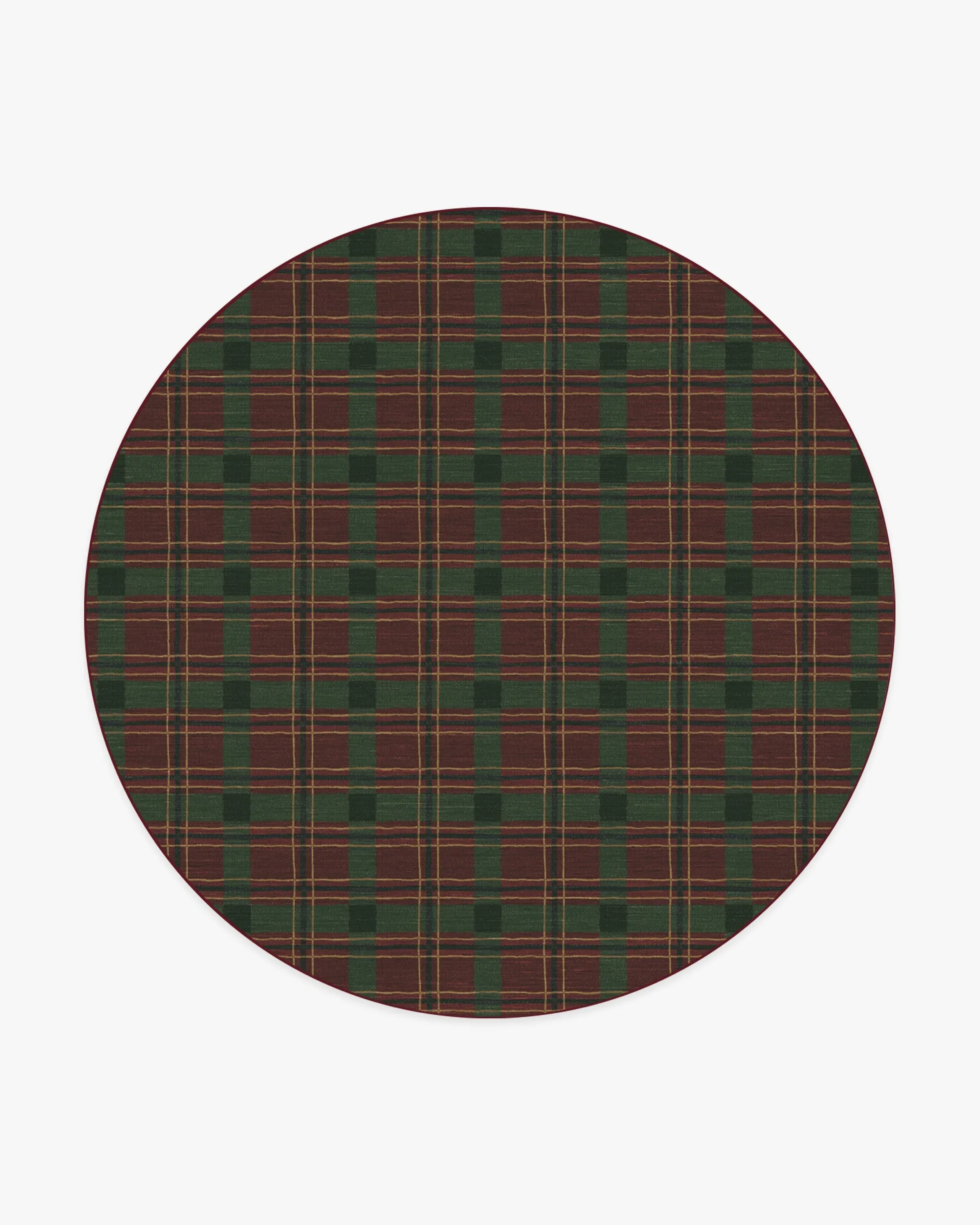 Round Area Rug Machine Washable - Burgundy
