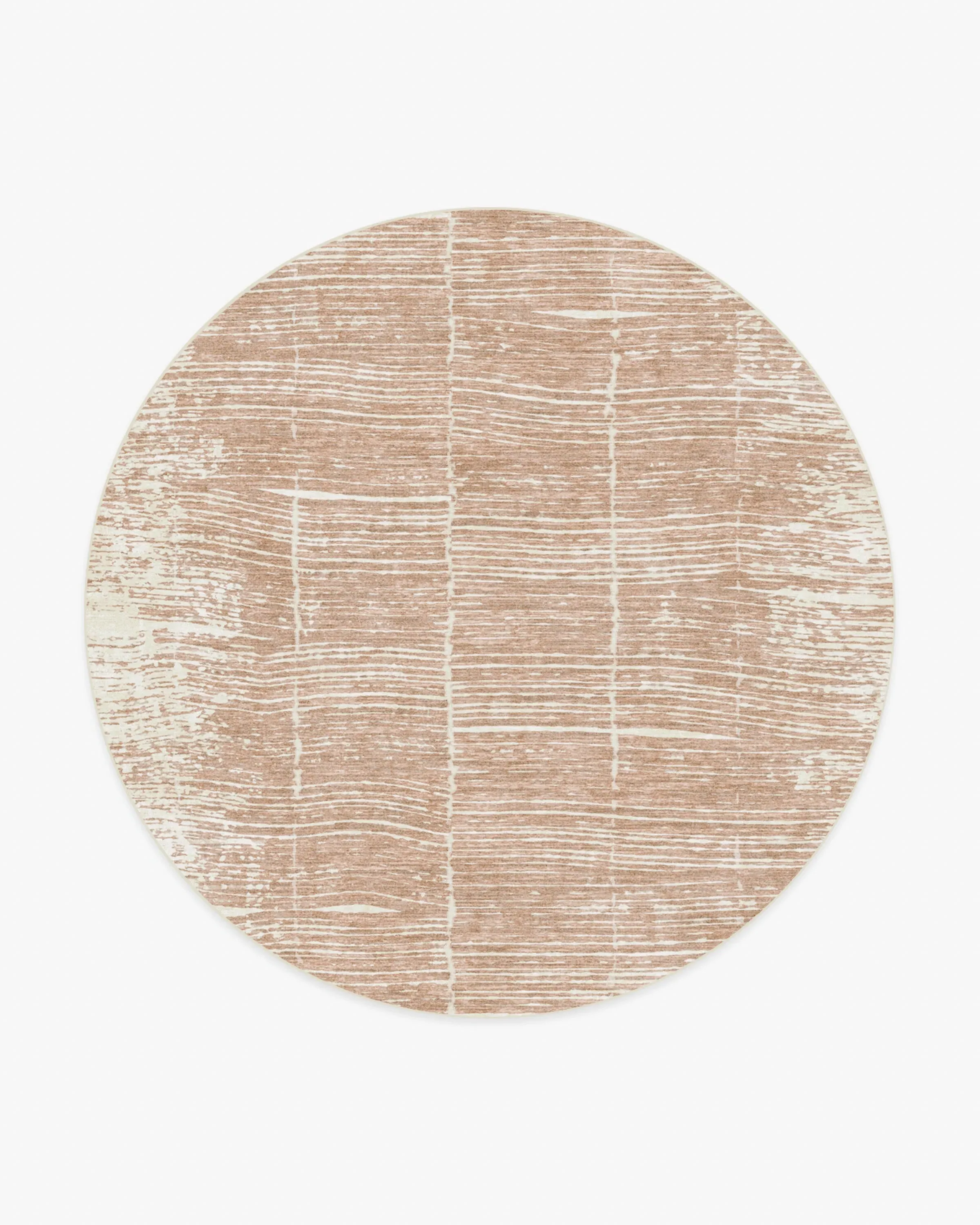 Round Area Rug Machine Washable - Clay, Flatwoven
