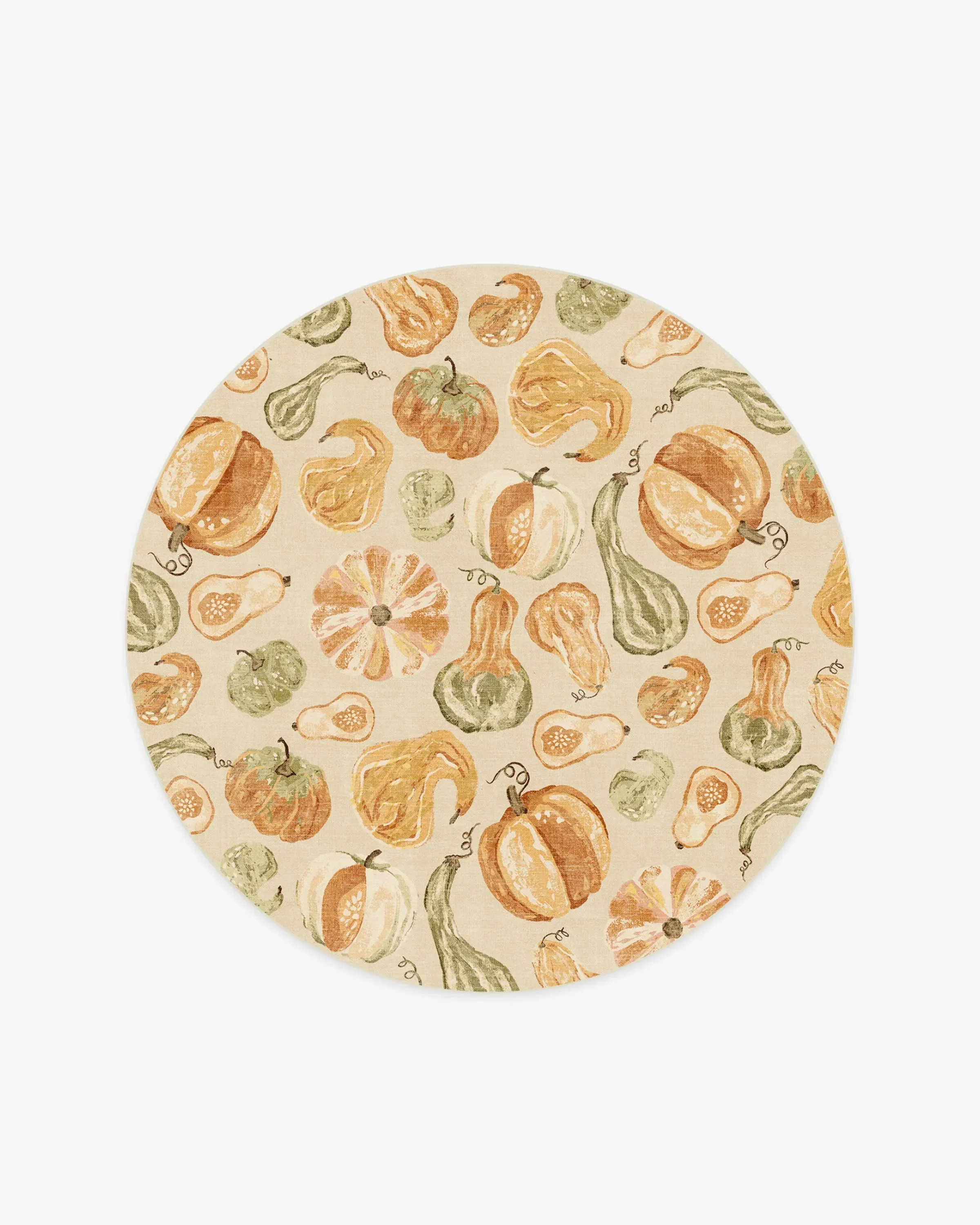 Round Area Rug Machine Washable - Cream