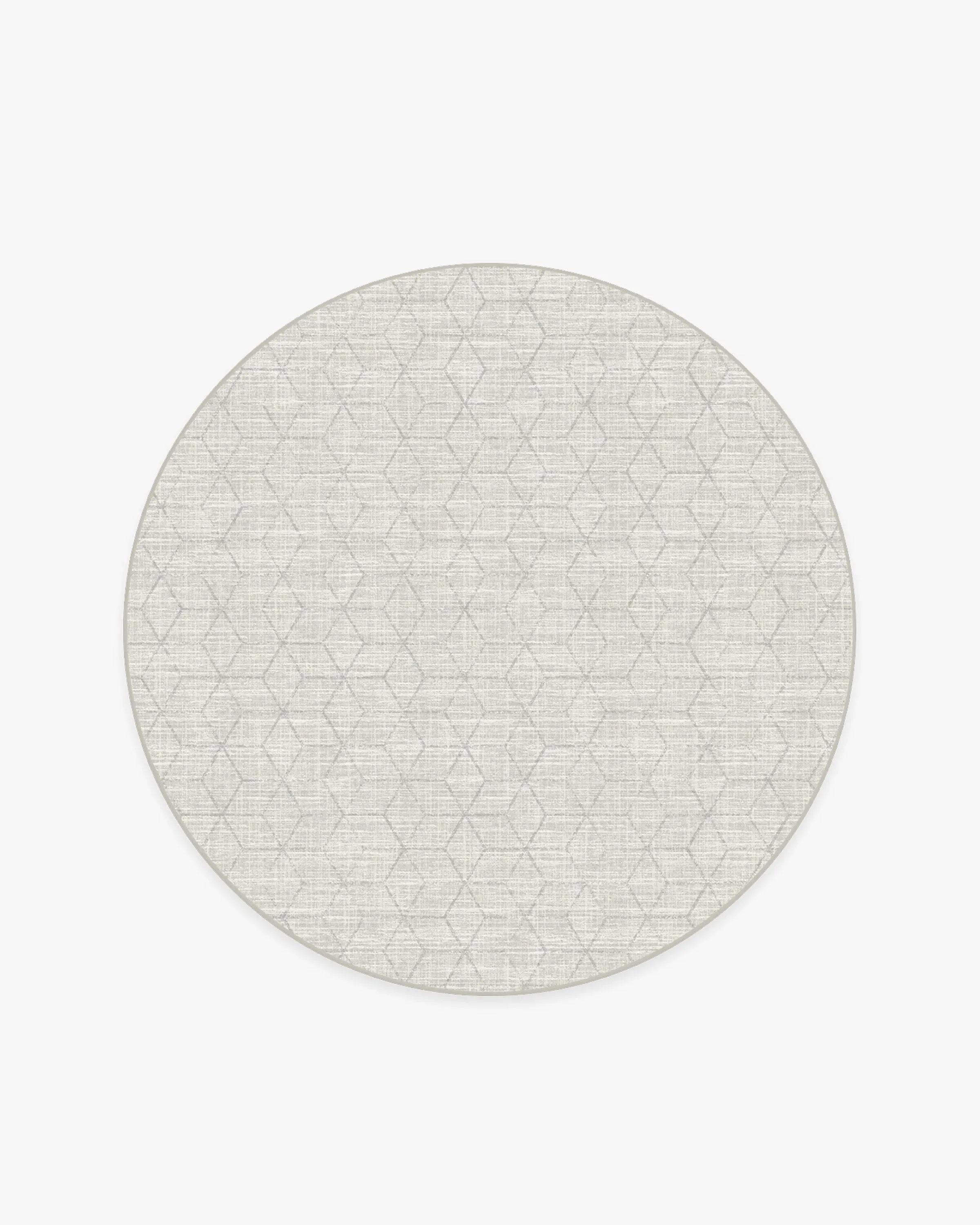 Round Area Rug Machine Washable - Cream, Chenille