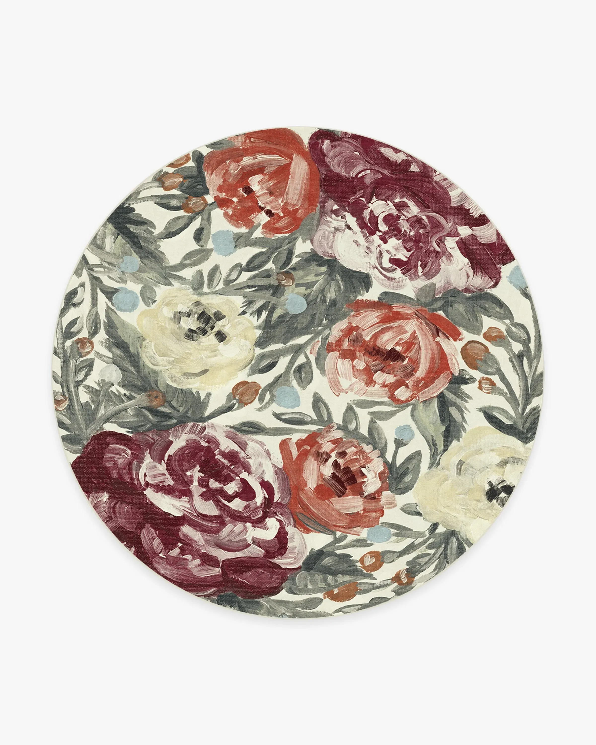 Round Area Rug Machine Washable - Currant