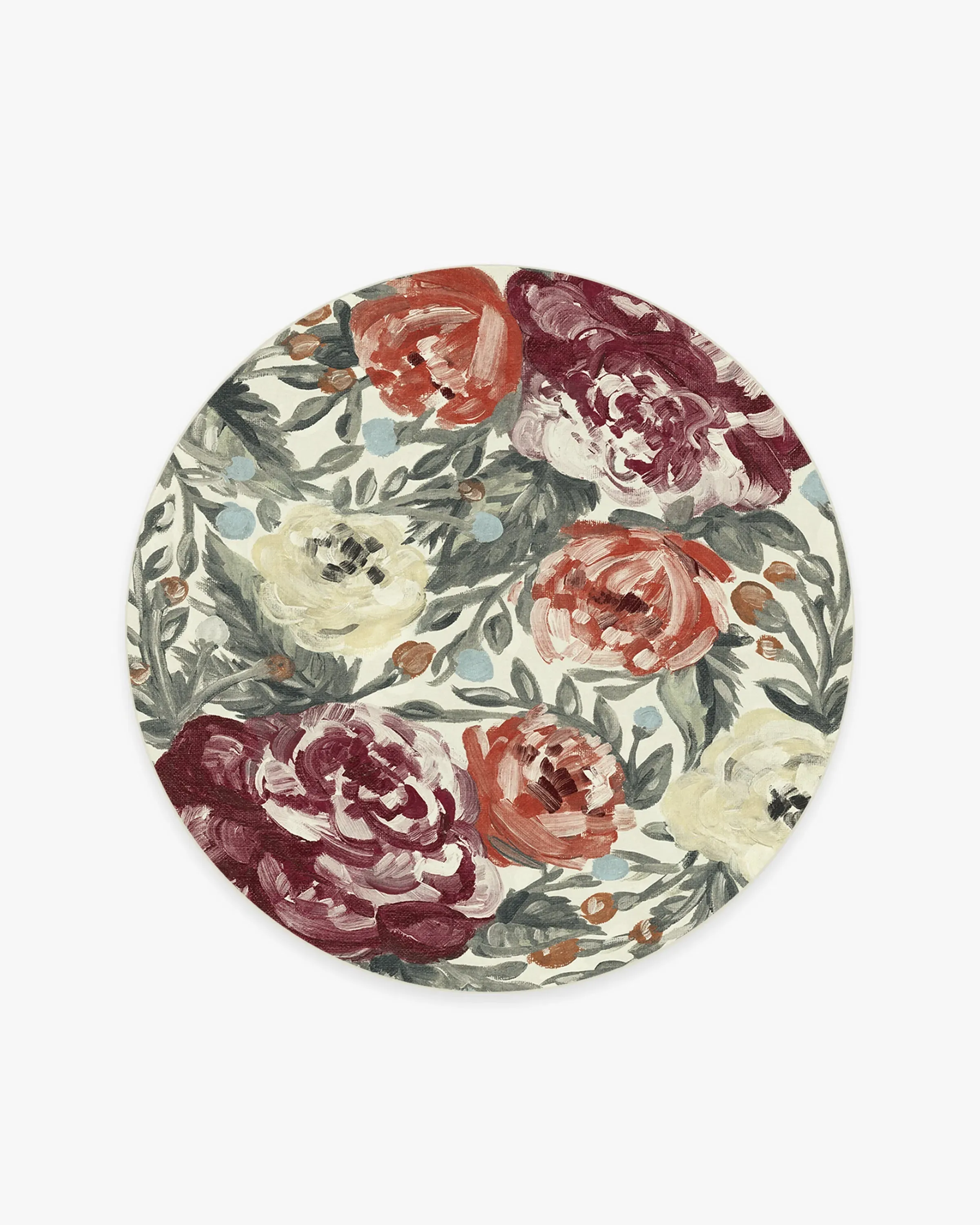 Round Area Rug Machine Washable - Currant