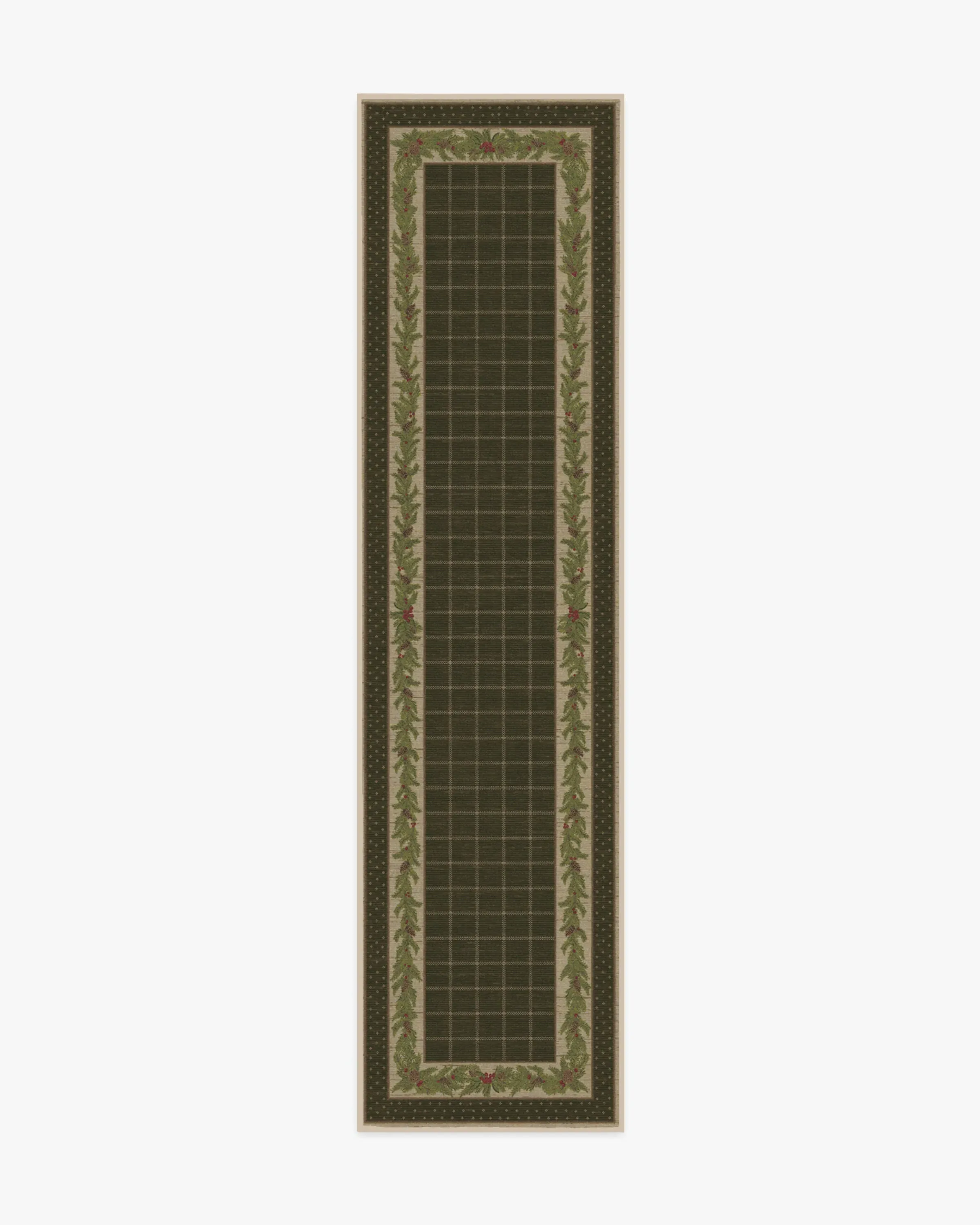 Round Area Rug Machine Washable - Dark Olive