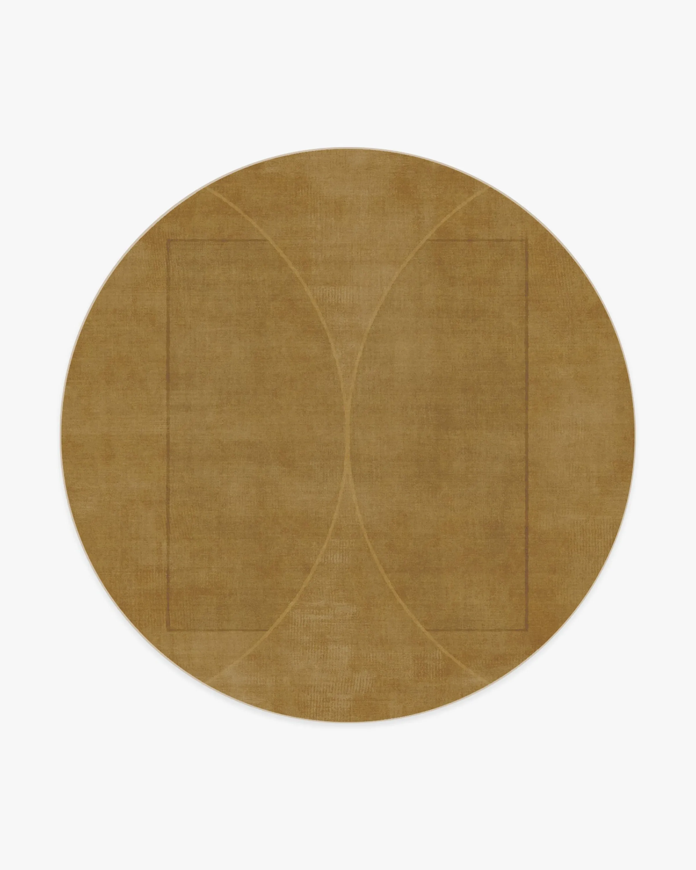 Round Area Rug Machine Washable - Gold