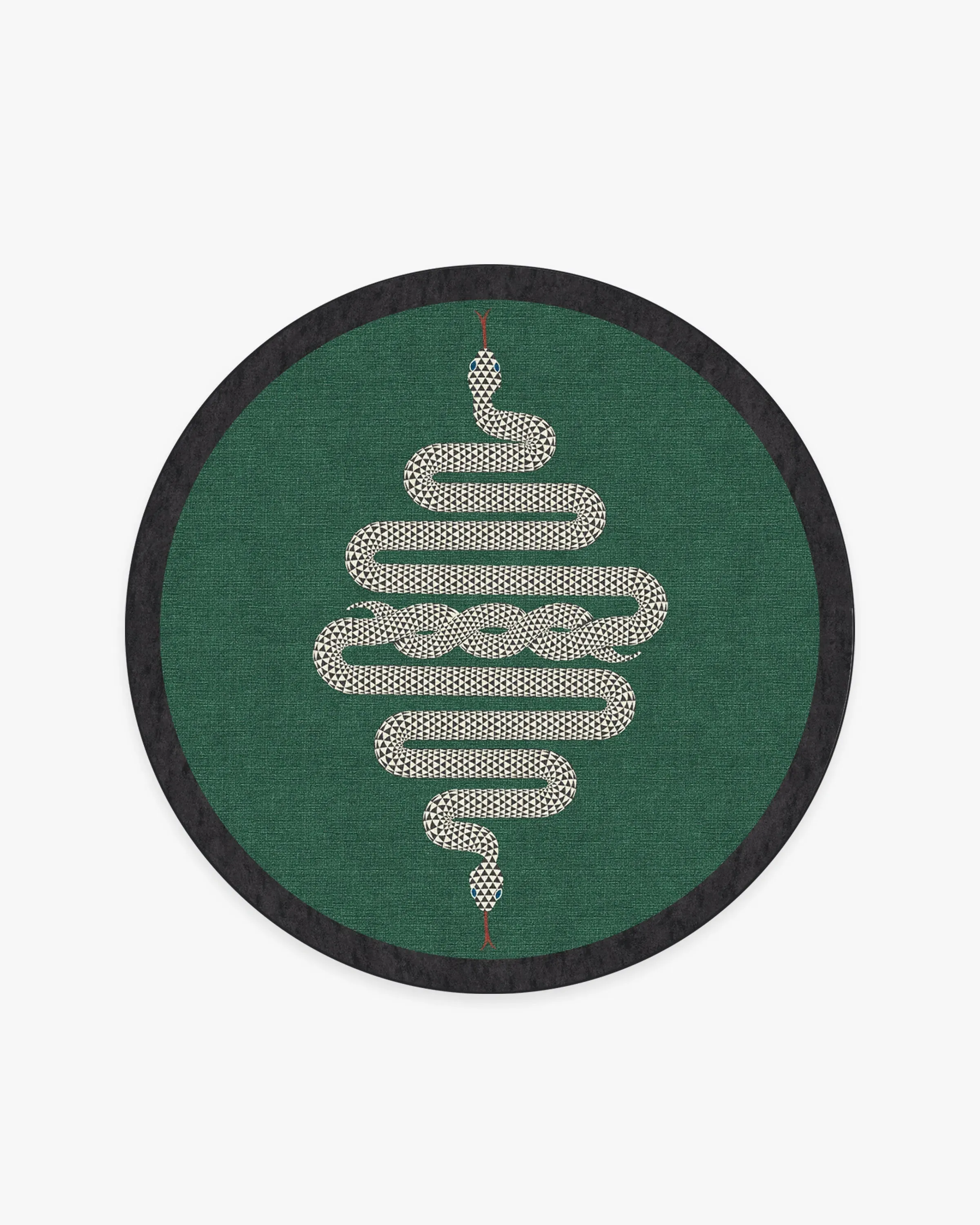 Round Area Rug Machine Washable - Green