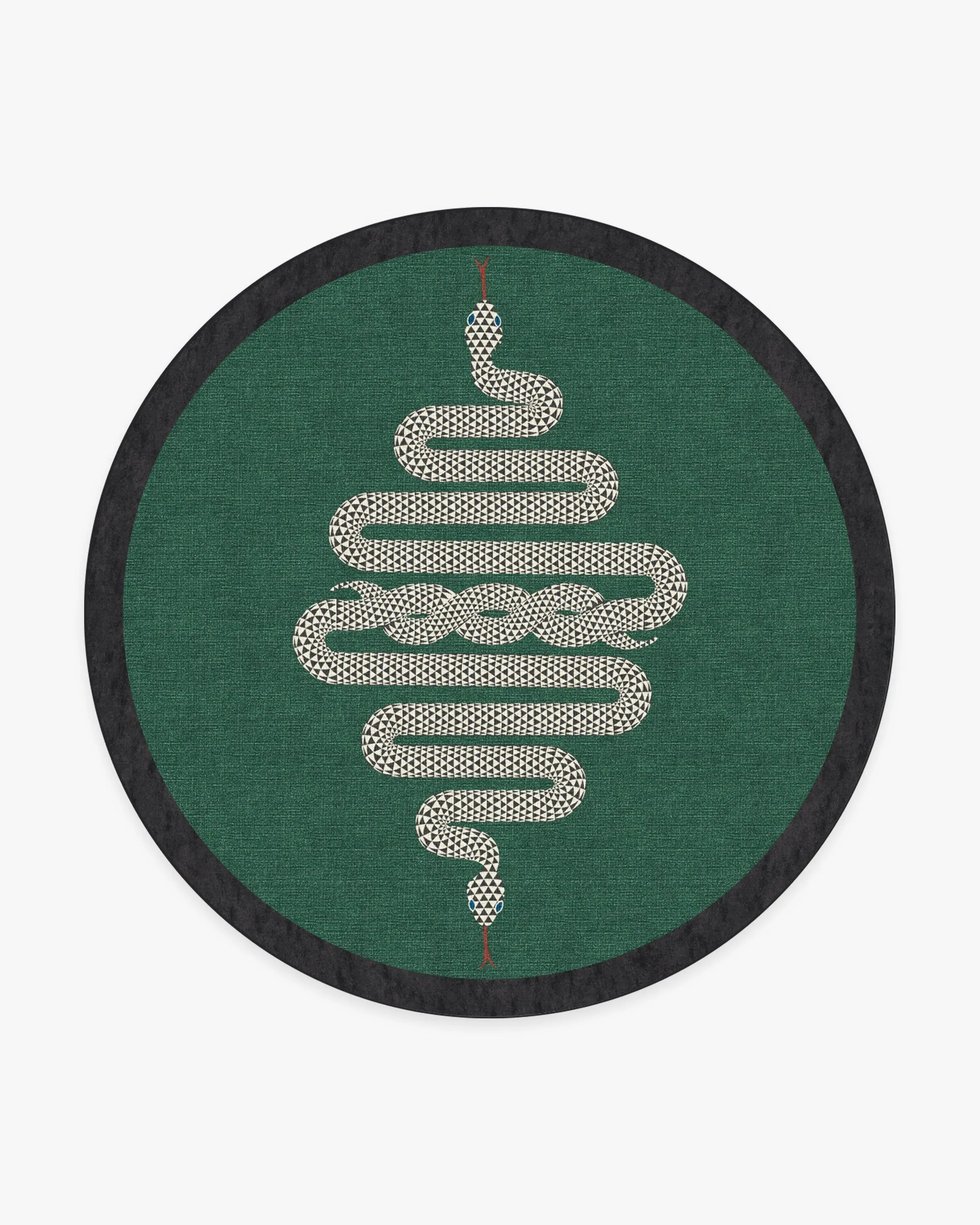 Round Area Rug Machine Washable - Green