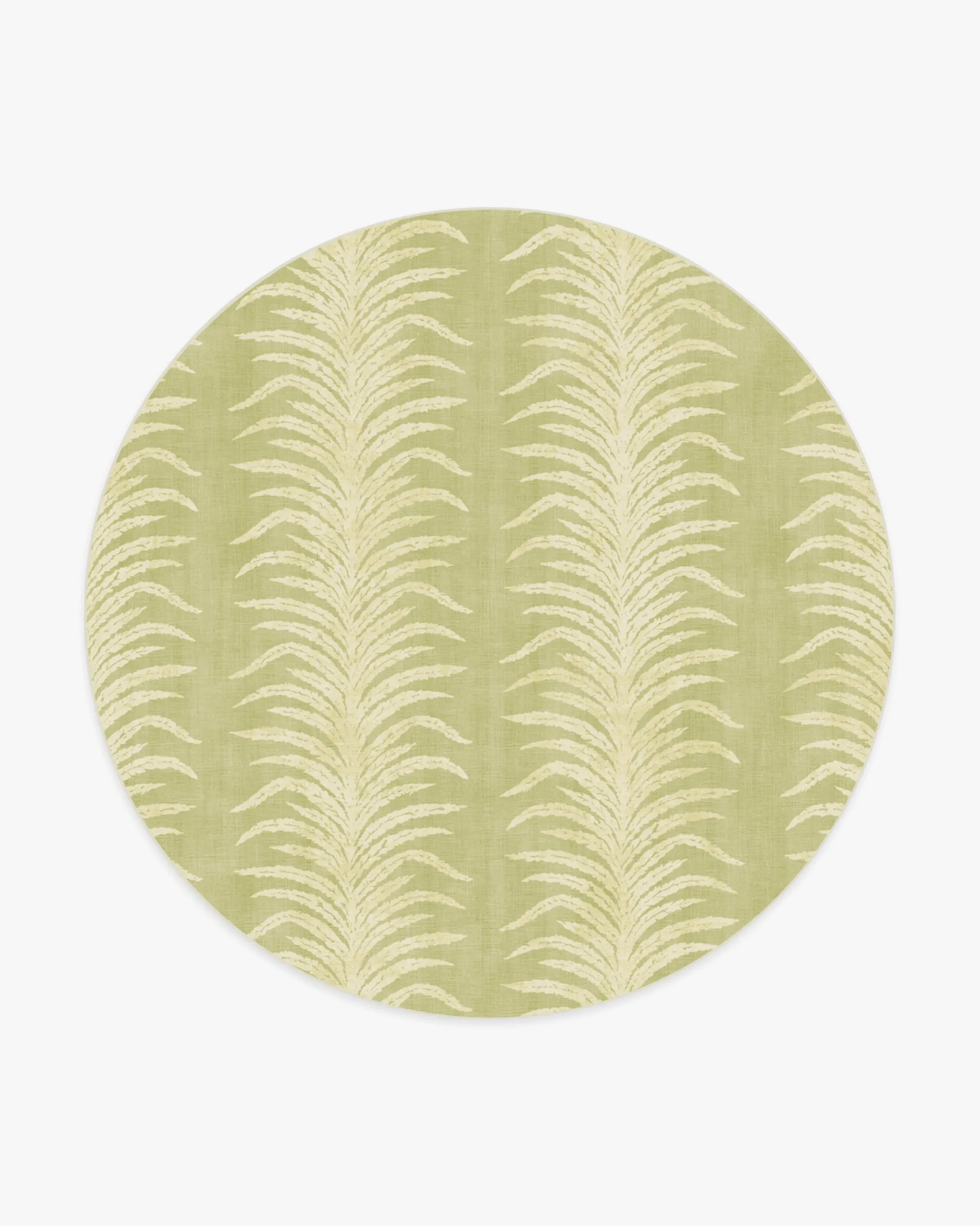 Round Area Rug Machine Washable - Green, Flatwoven