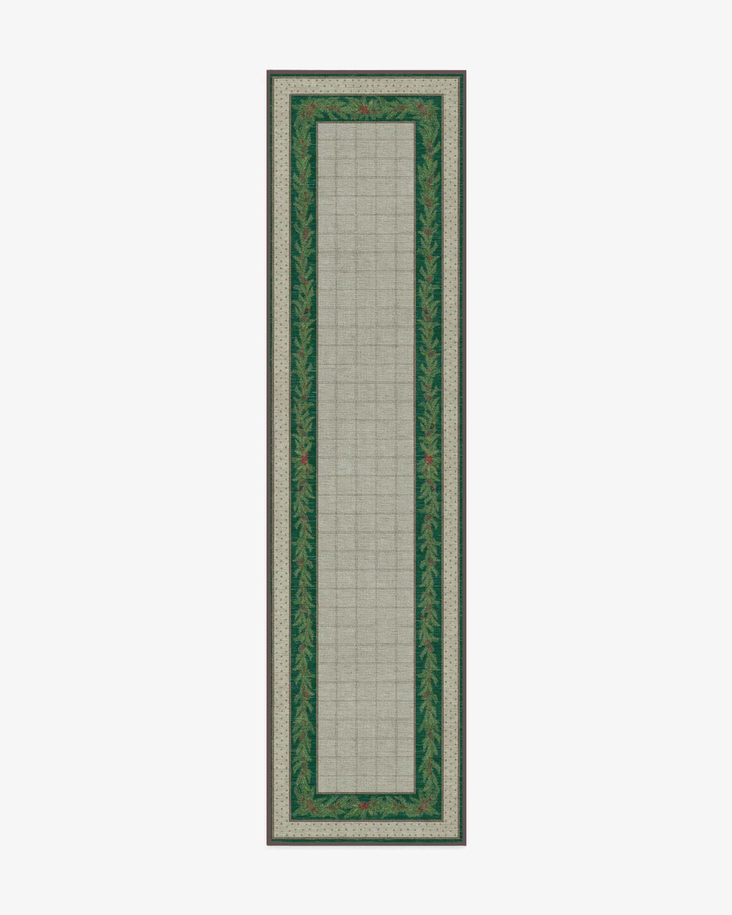 Round Area Rug Machine Washable - Green, Silver