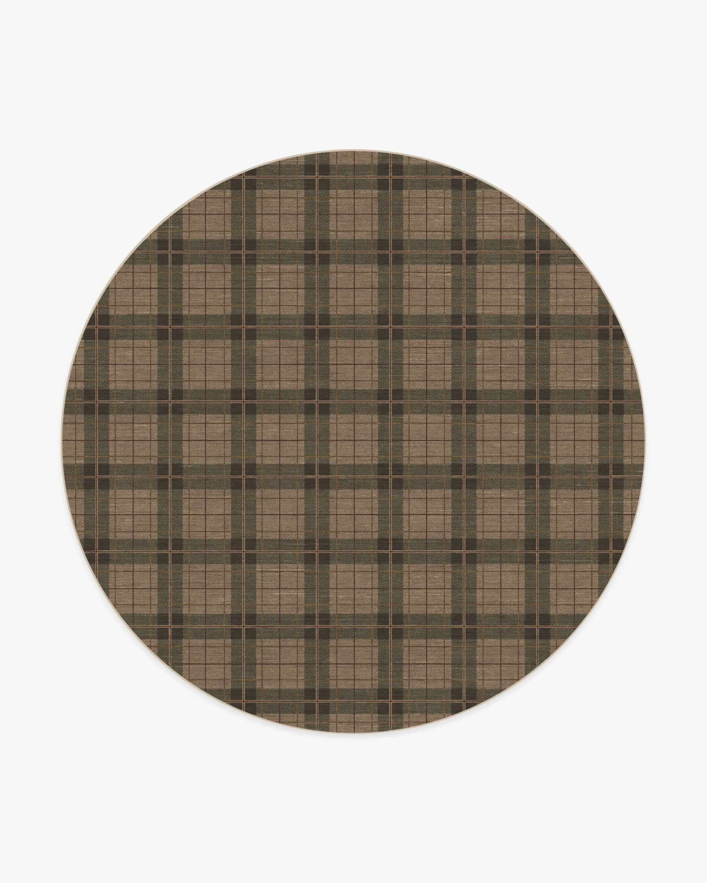 Round Area Rug Machine Washable - Green