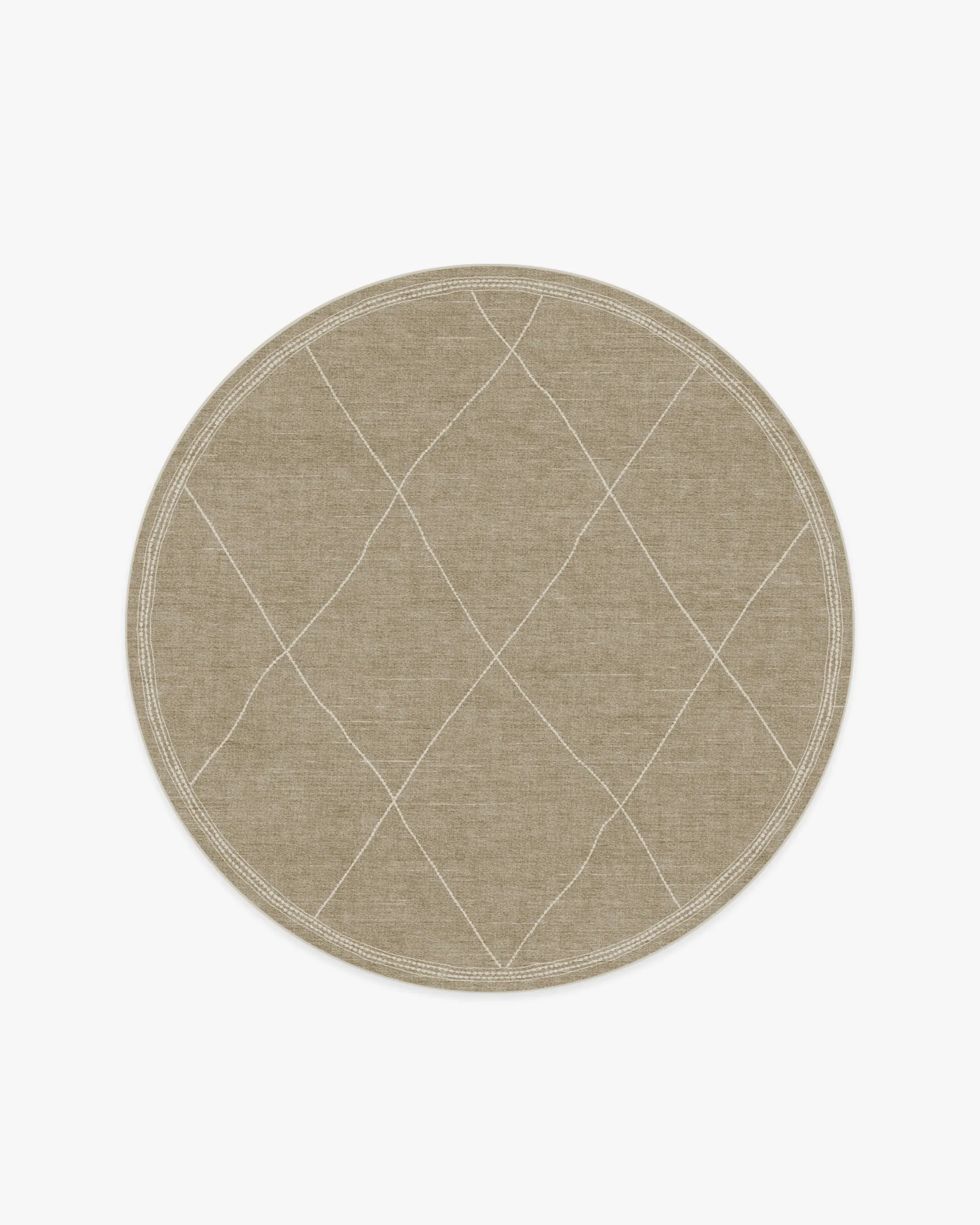 Round Area Rug Machine Washable - Grey