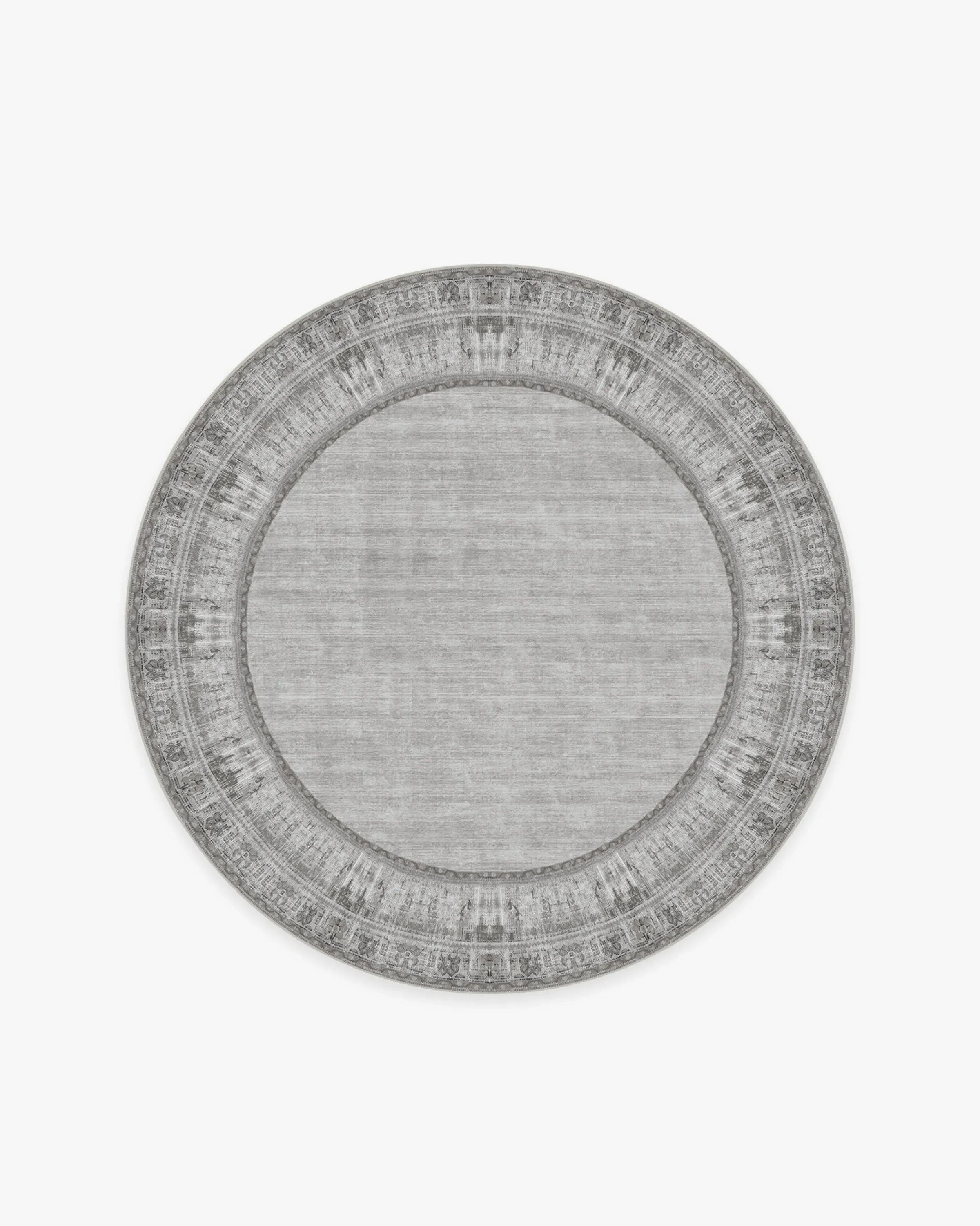 Round Area Rug Machine Washable - Grey