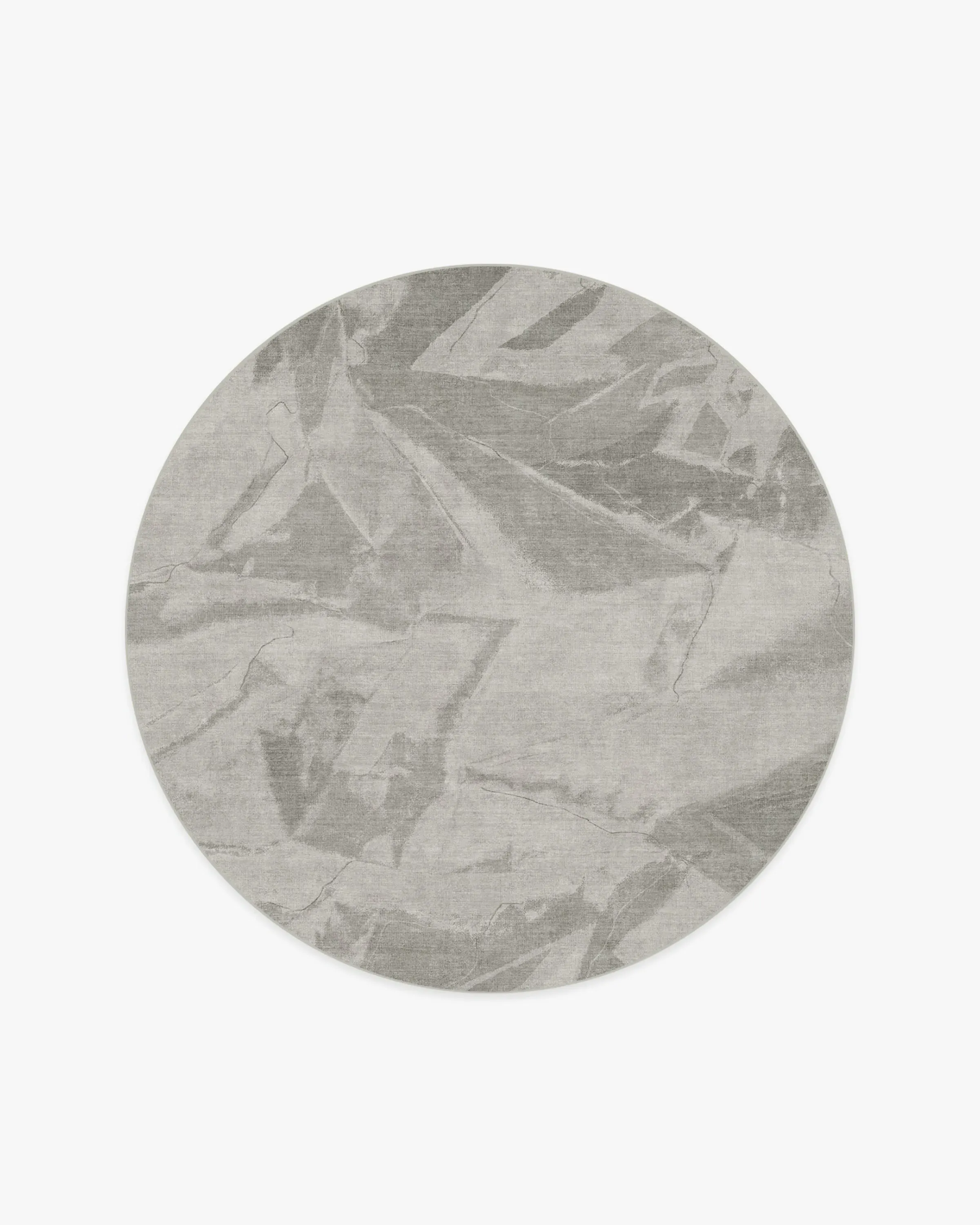 Round Area Rug Machine Washable - Grey