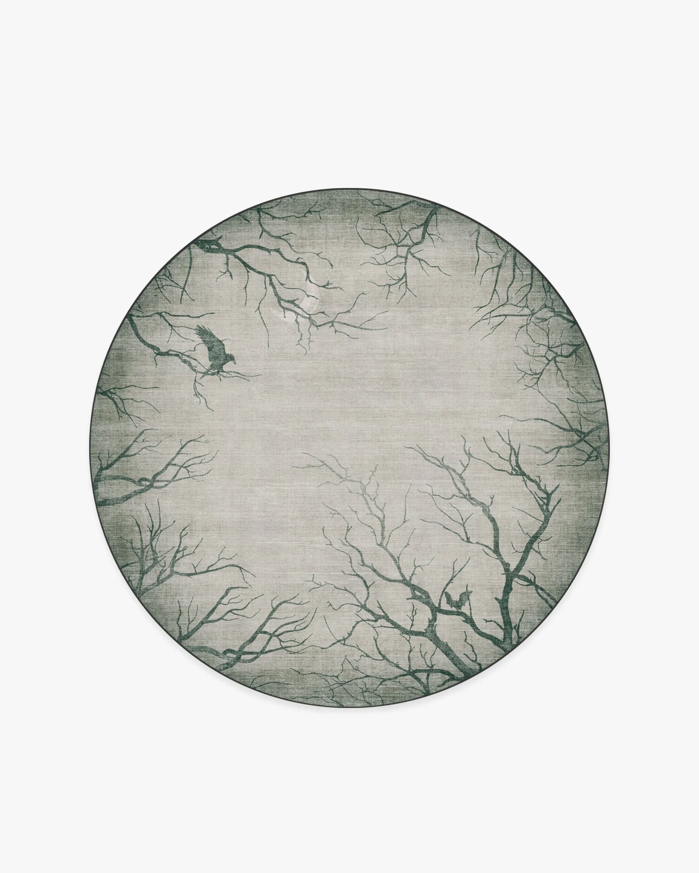 Round Area Rug Machine Washable - Grey