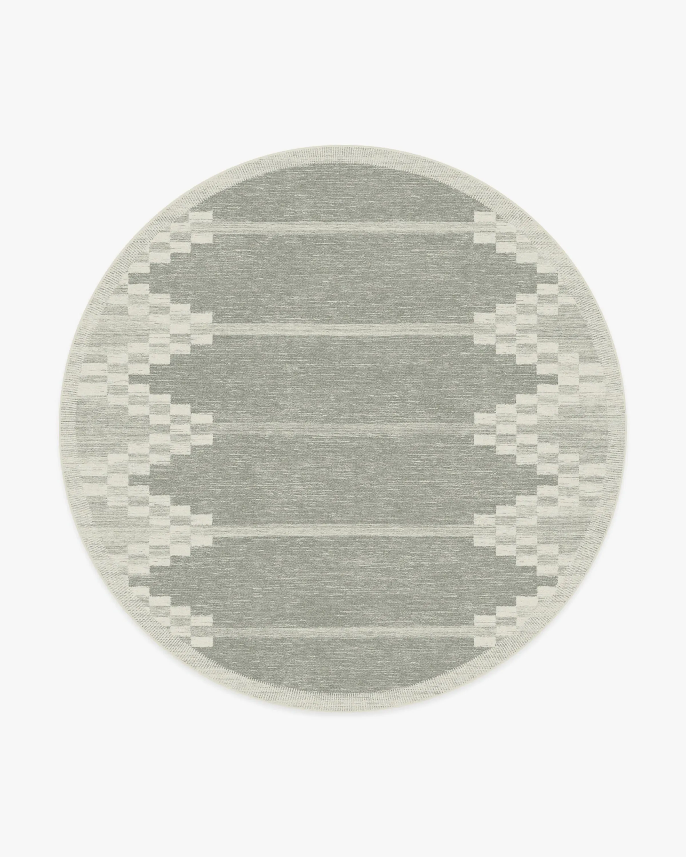 Round Area Rug Machine Washable - Grey