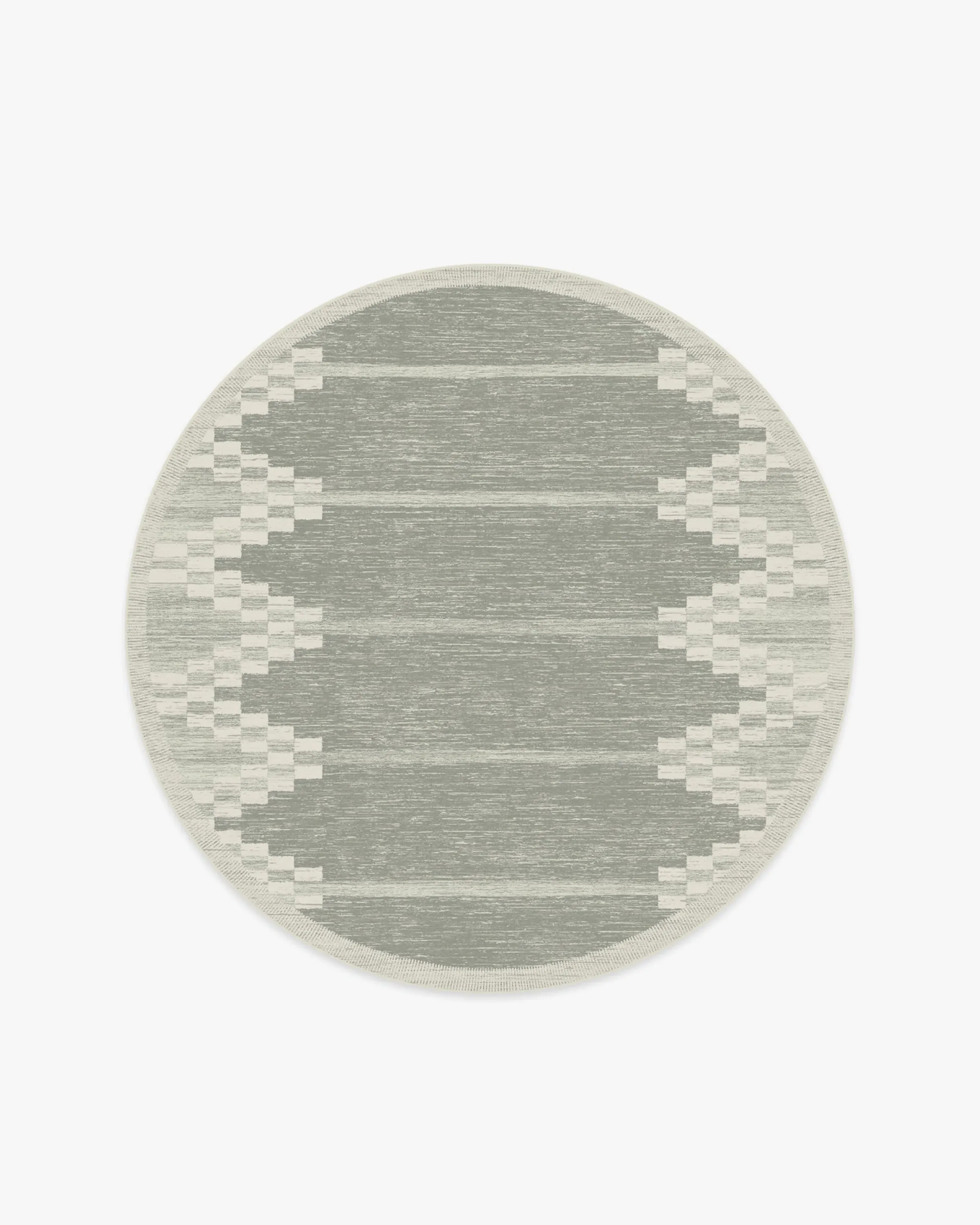 Round Area Rug Machine Washable - Grey