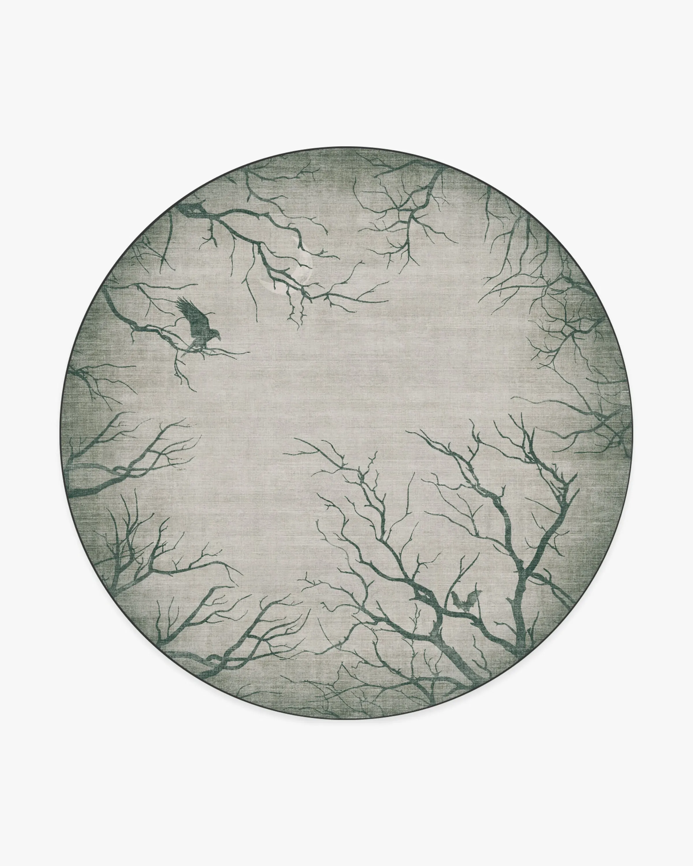 Round Area Rug Machine Washable - Grey