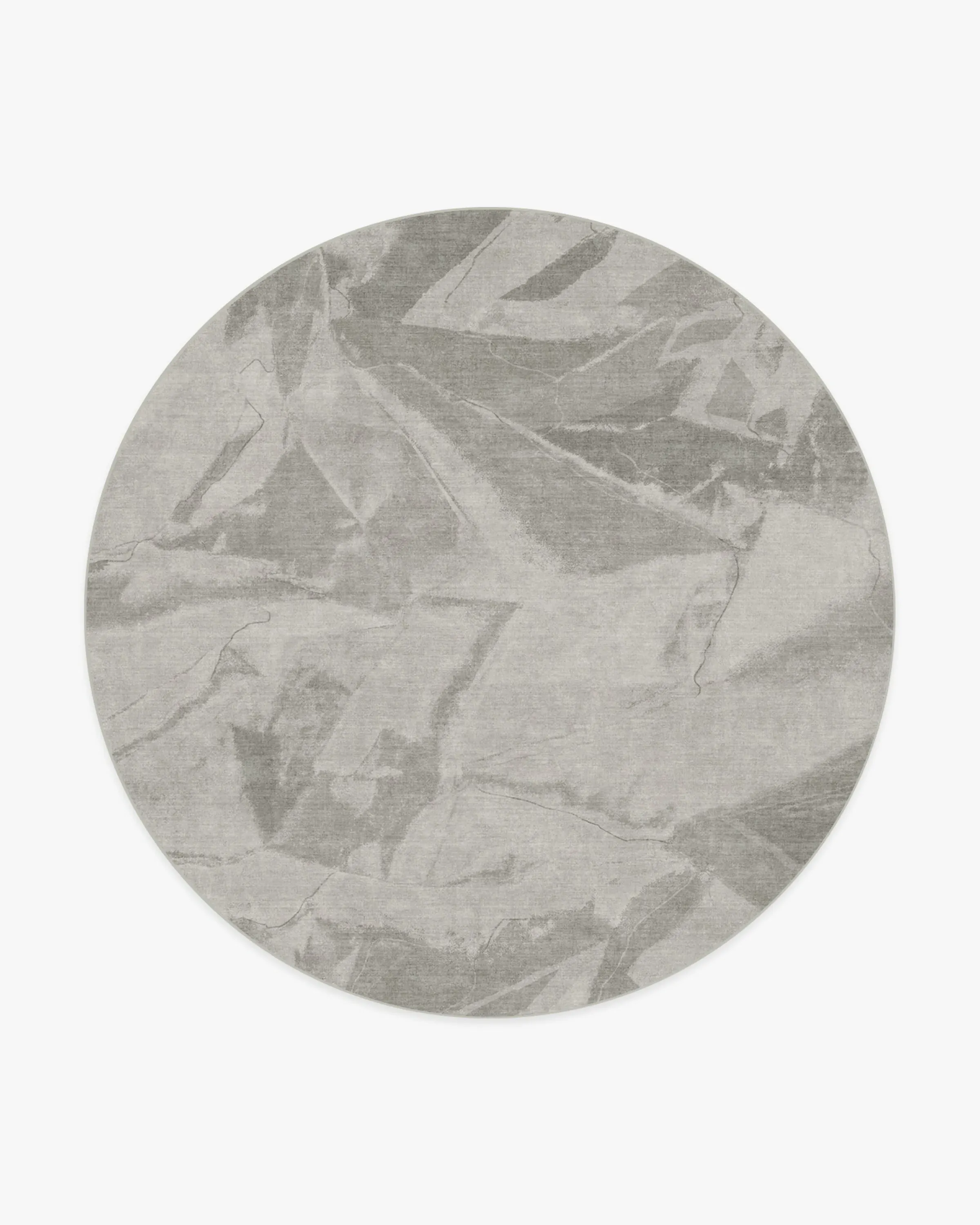 Round Area Rug Machine Washable - Grey