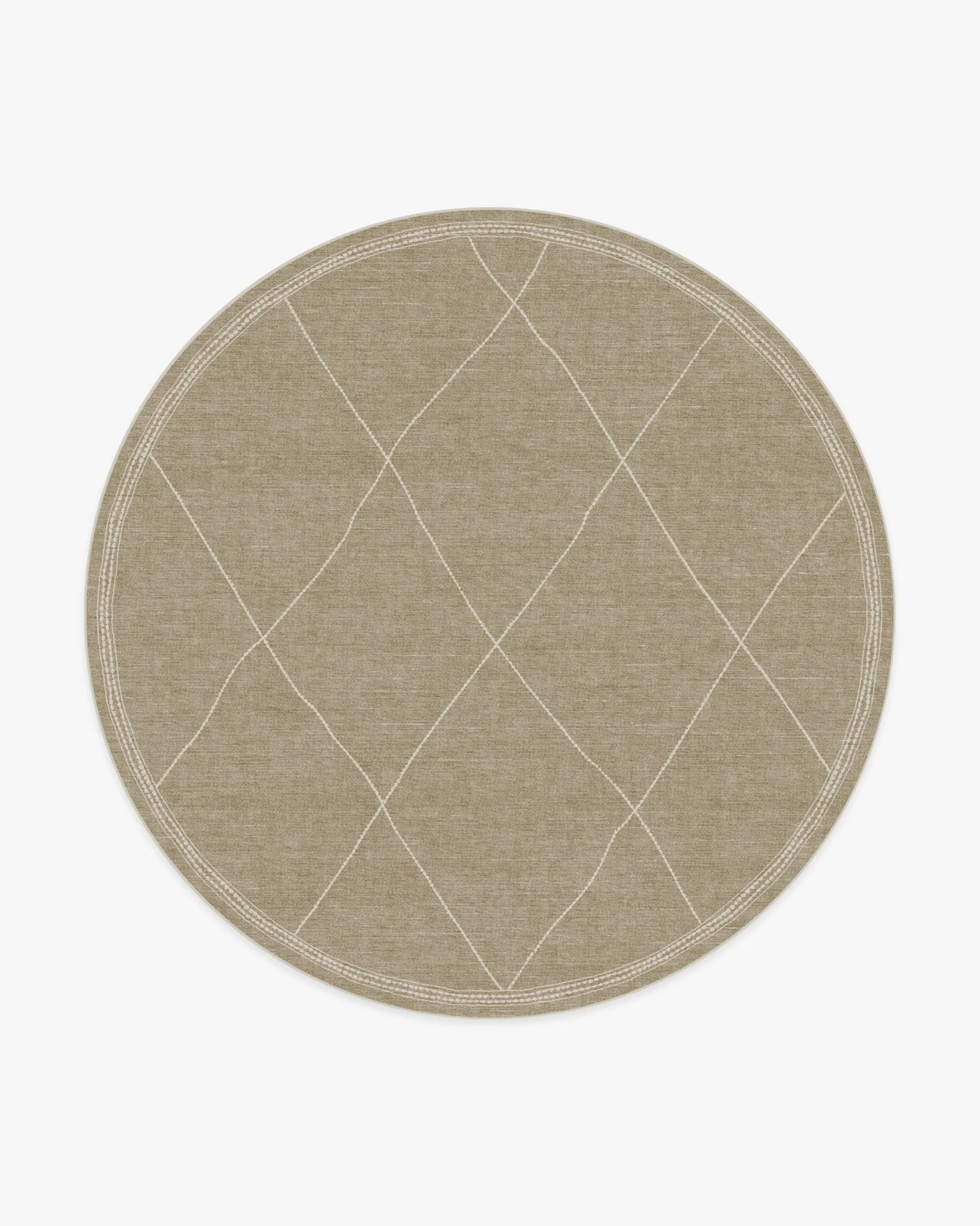 Round Area Rug Machine Washable - Grey, Flatwoven