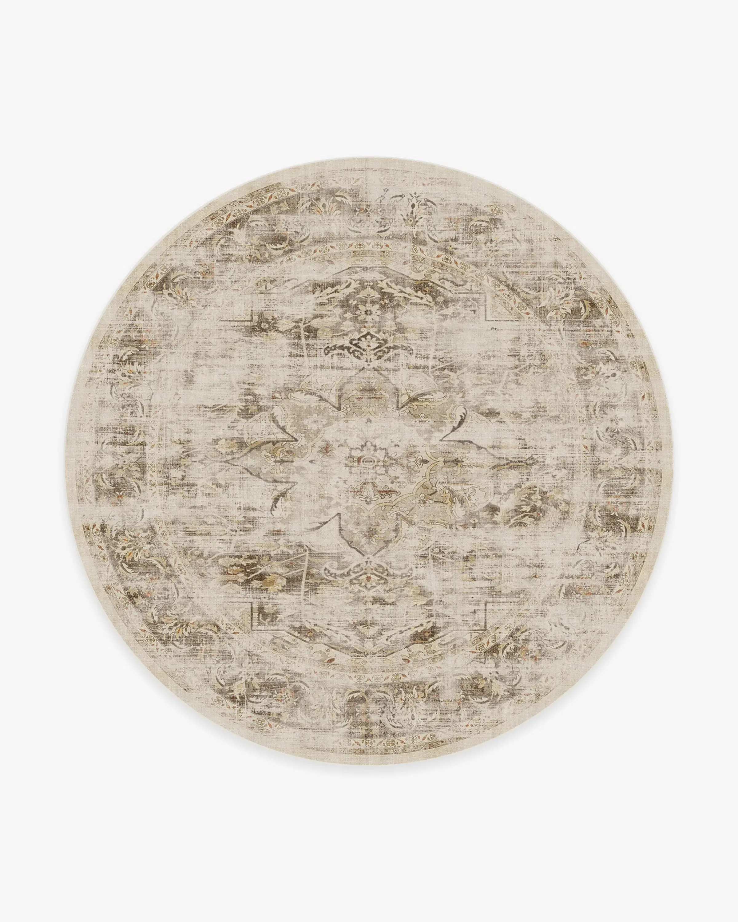 Round Area Rug Machine Washable - Hazel