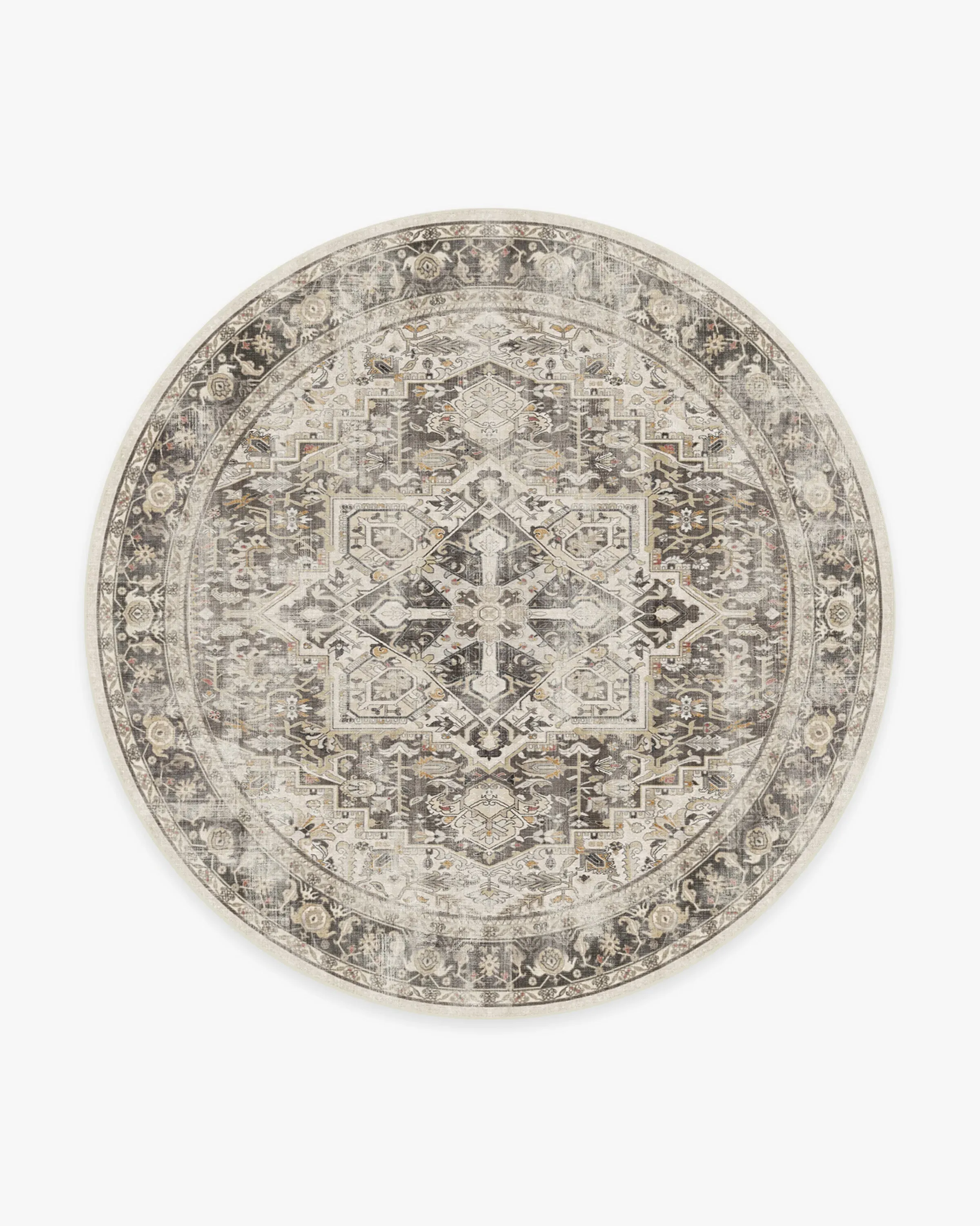 Round Area Rug Machine Washable - Hazel