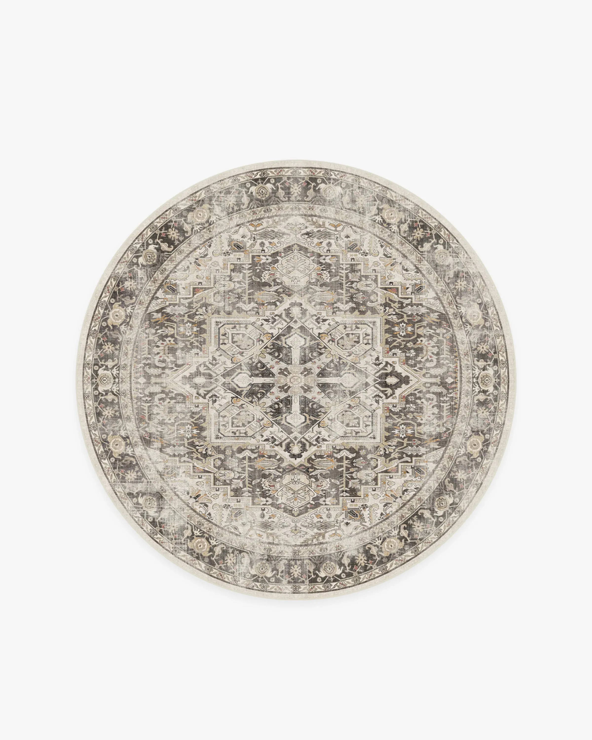Round Area Rug Machine Washable - Hazel