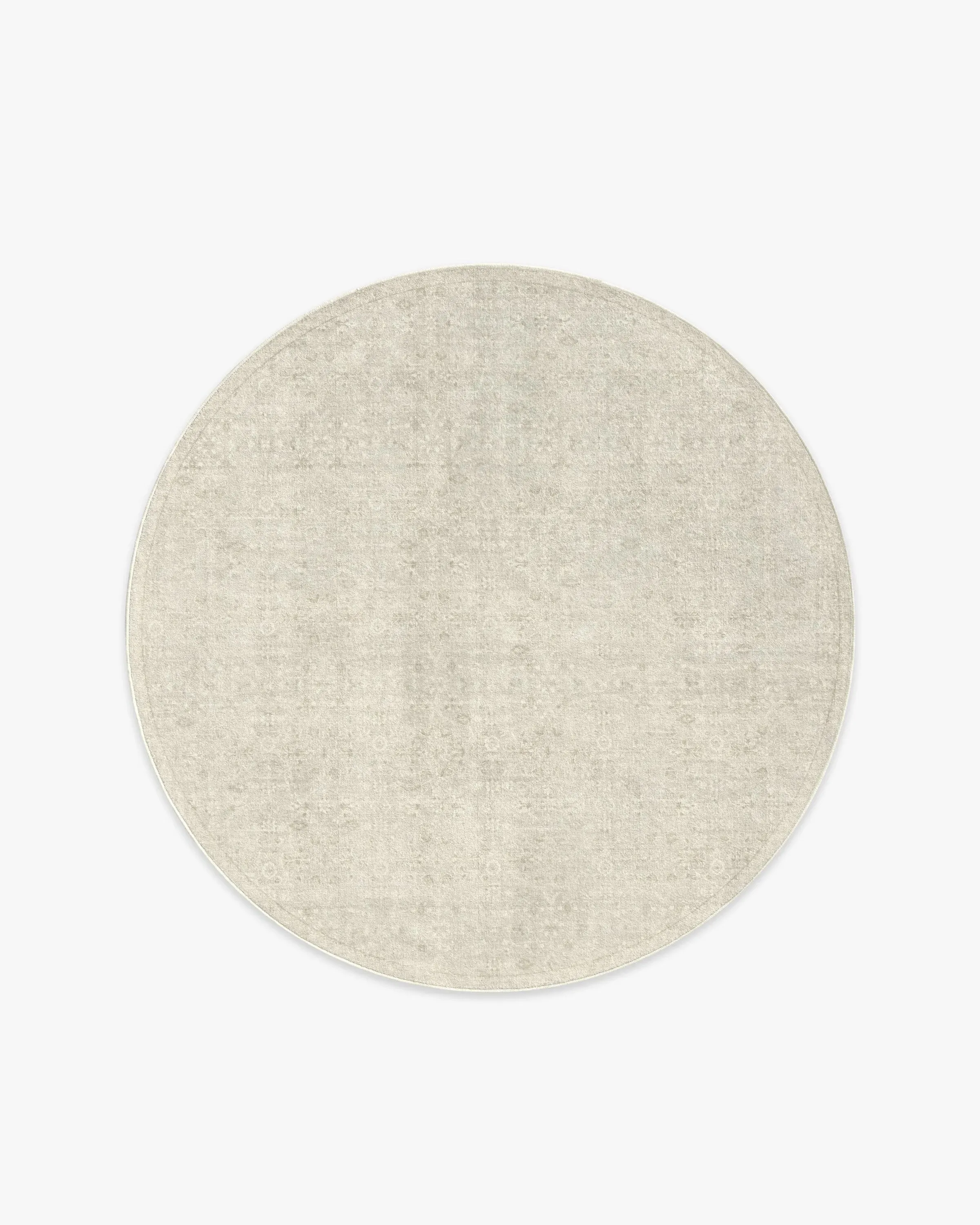 Round Area Rug Machine Washable - Ivory