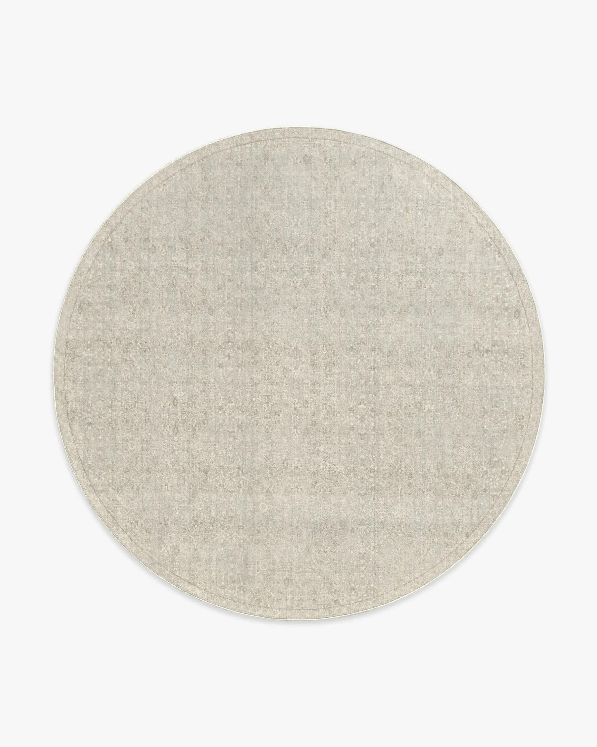 Round Area Rug Machine Washable - Ivory
