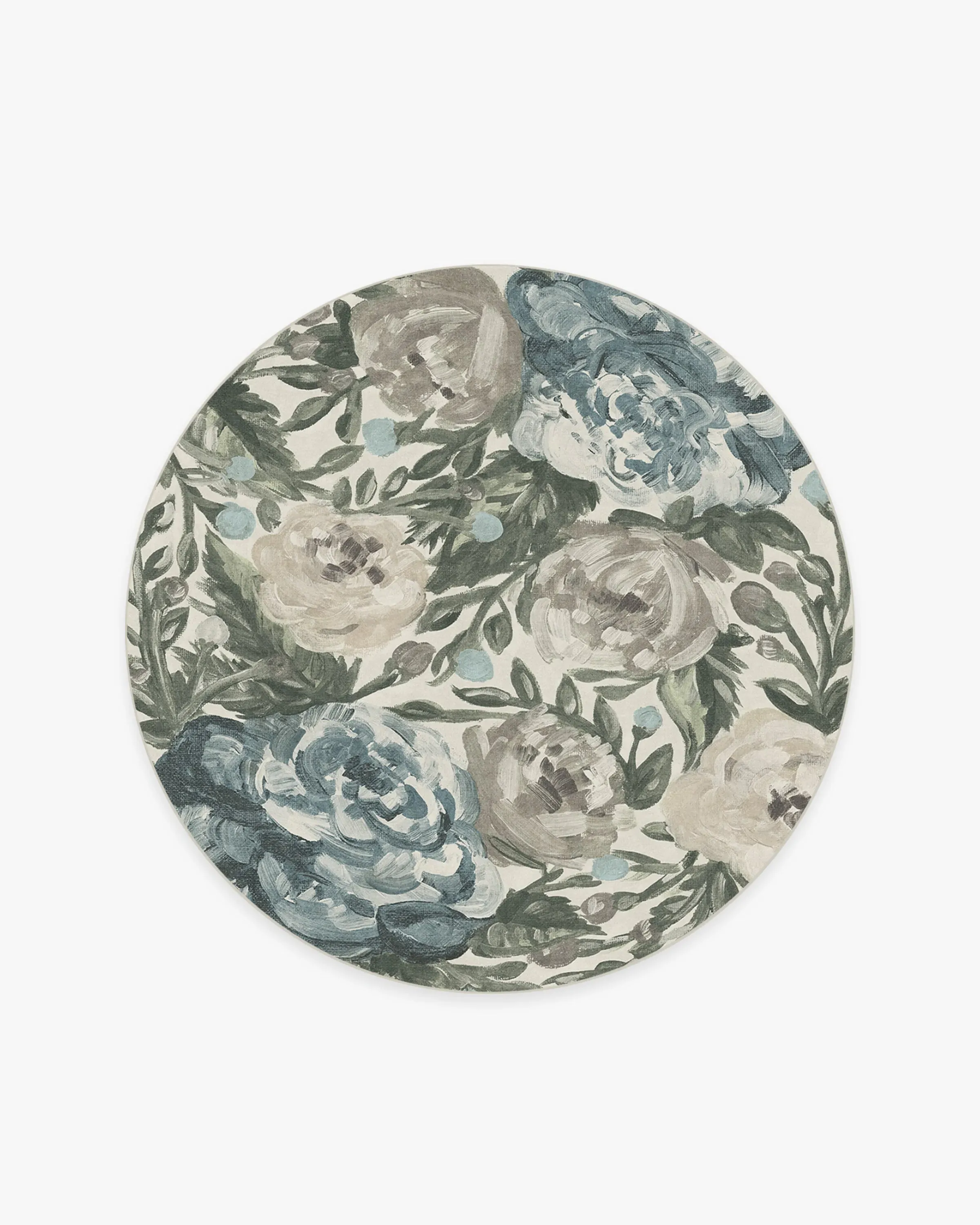 Round Area Rug Machine Washable - Jade