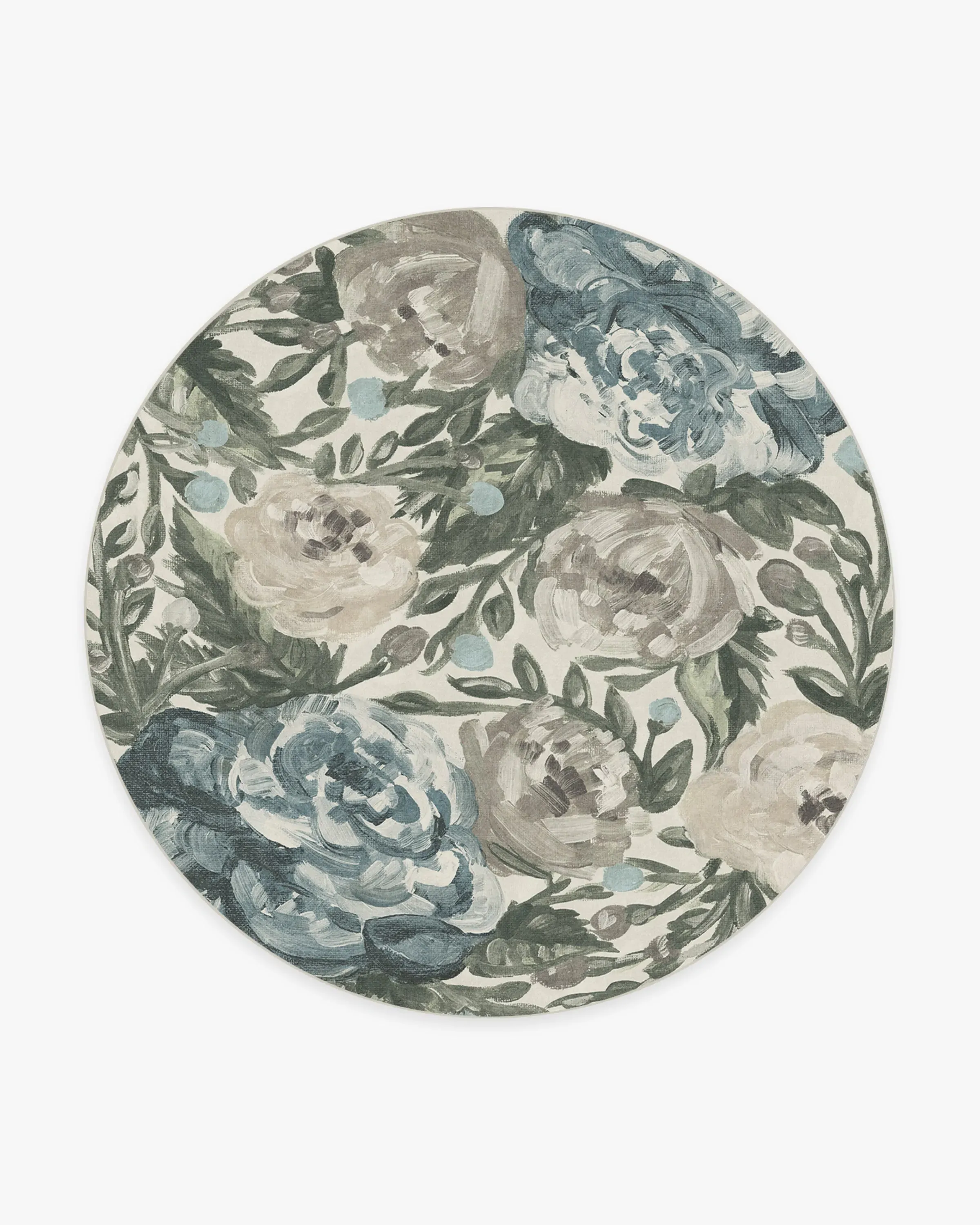 Round Area Rug Machine Washable - Jade