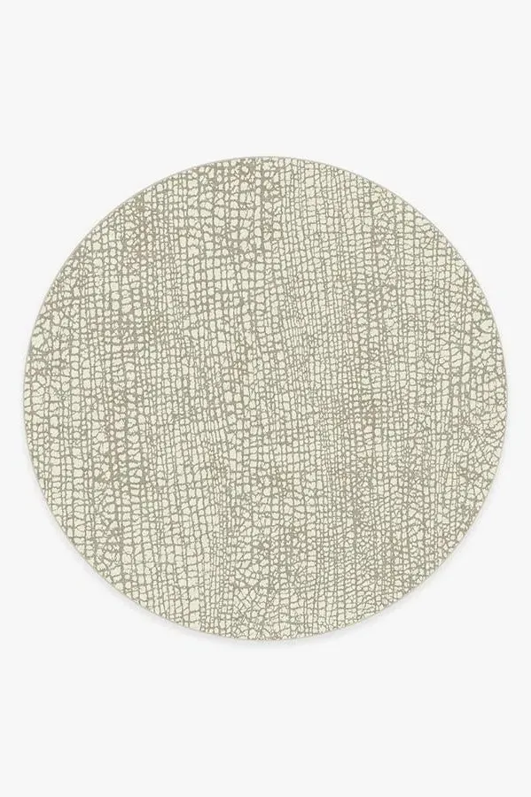 Round Area Rug Machine Washable - Light Grey