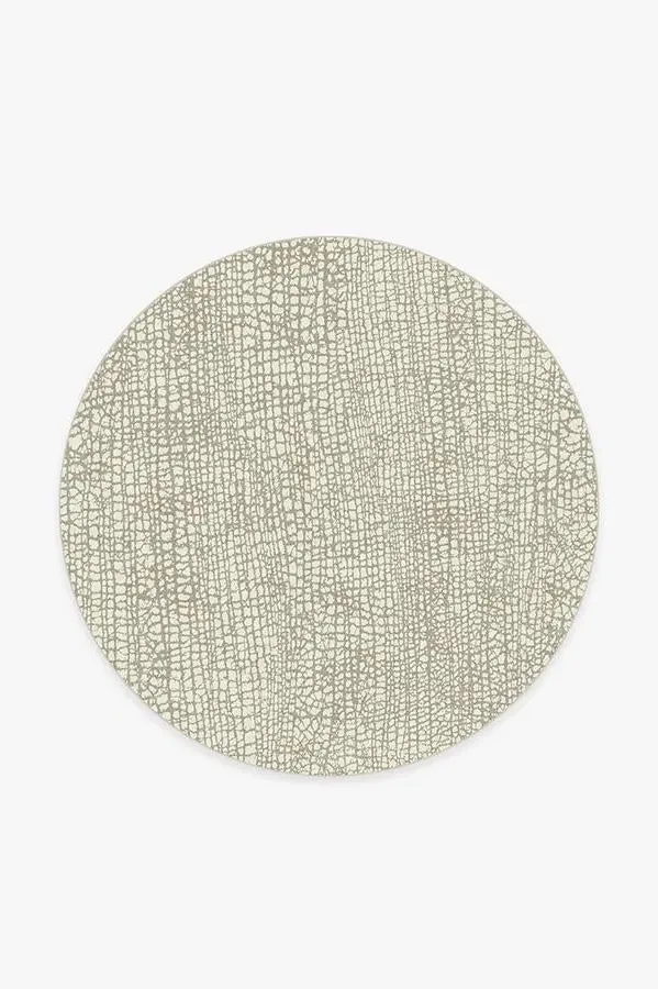 Round Area Rug Machine Washable - Light Grey