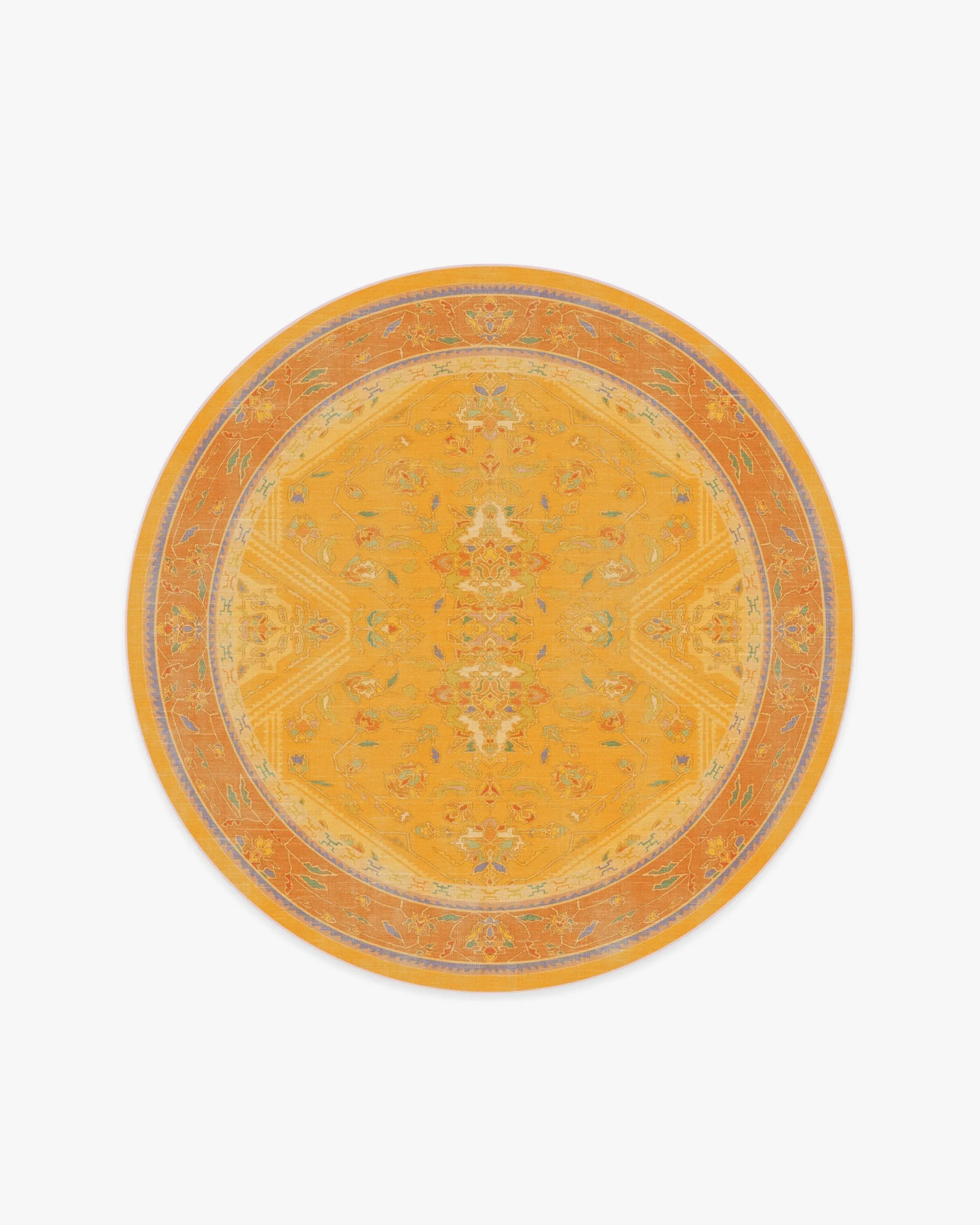 Round Area Rug Machine Washable - Mango