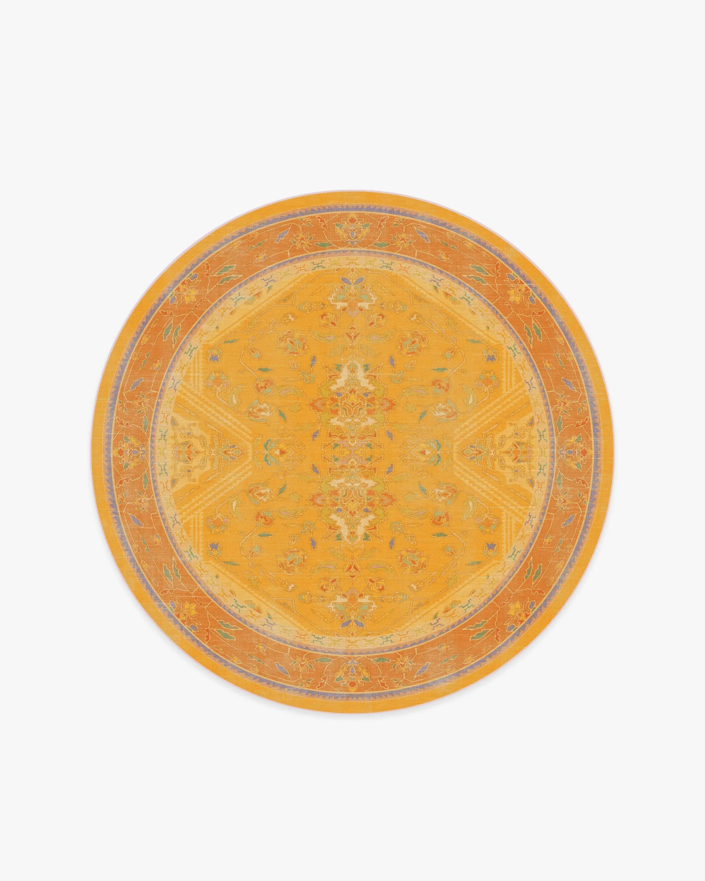 Round Area Rug Machine Washable - Mango