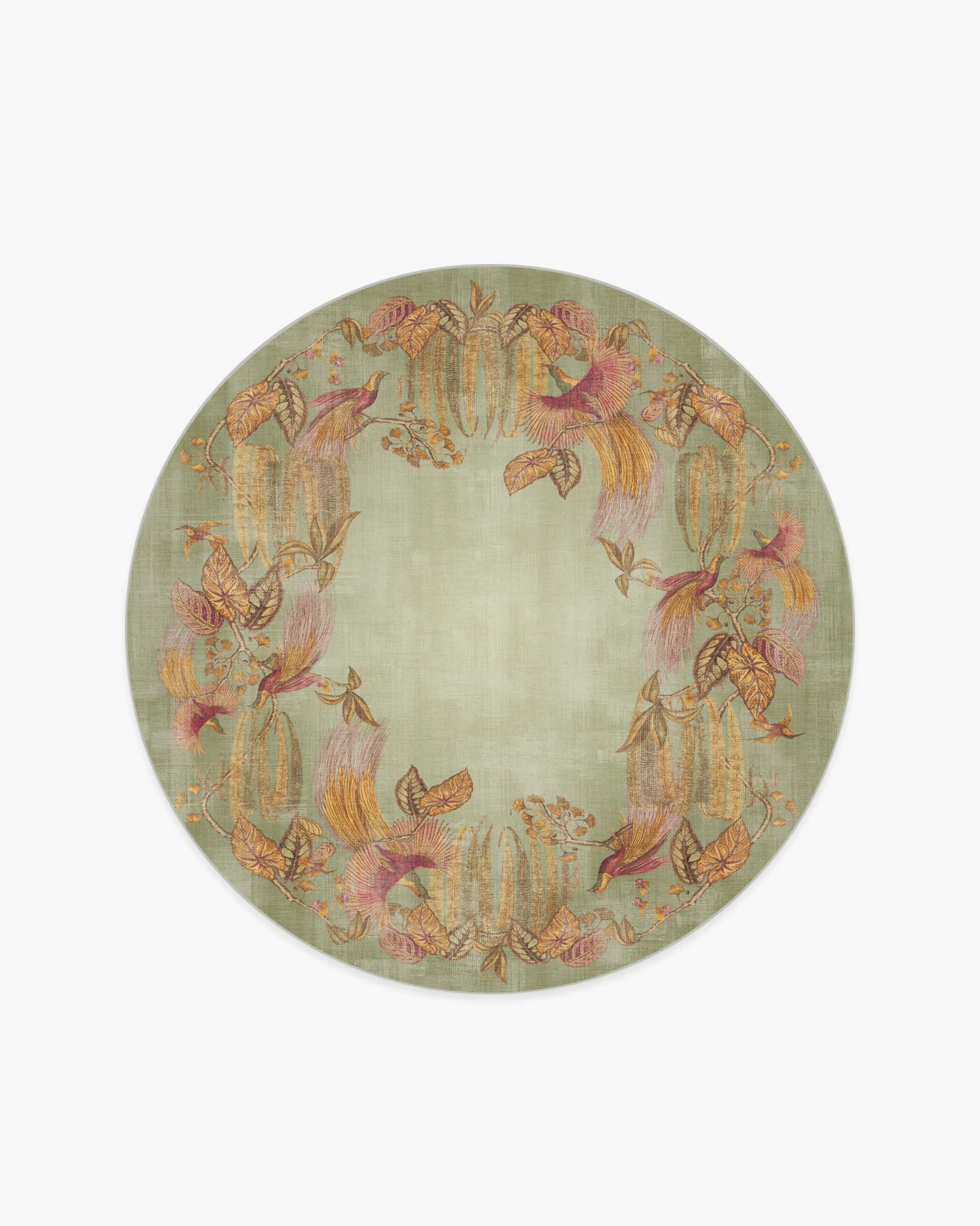 Round Area Rug Machine Washable - Multi