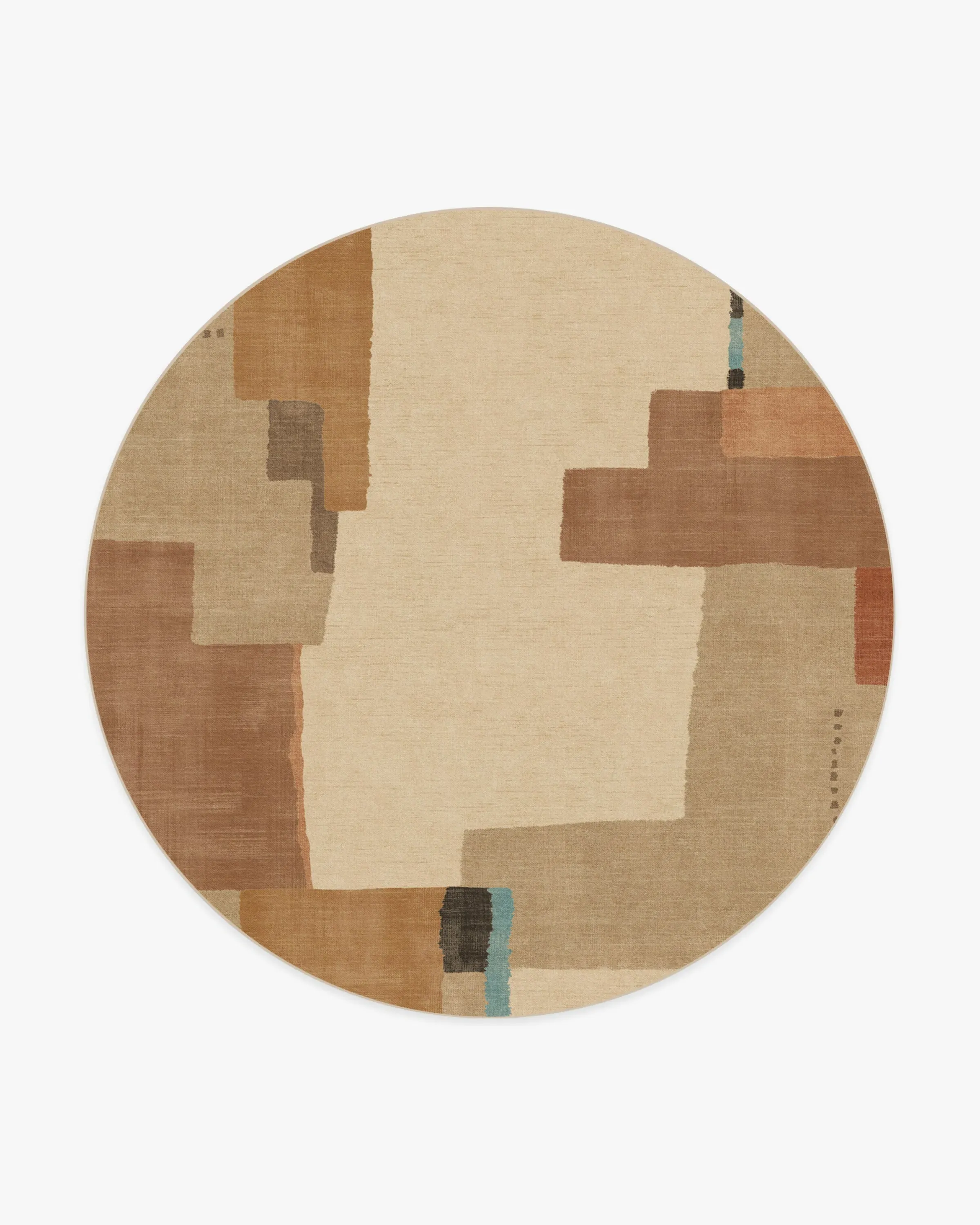 Round Area Rug Machine Washable - Multicolor