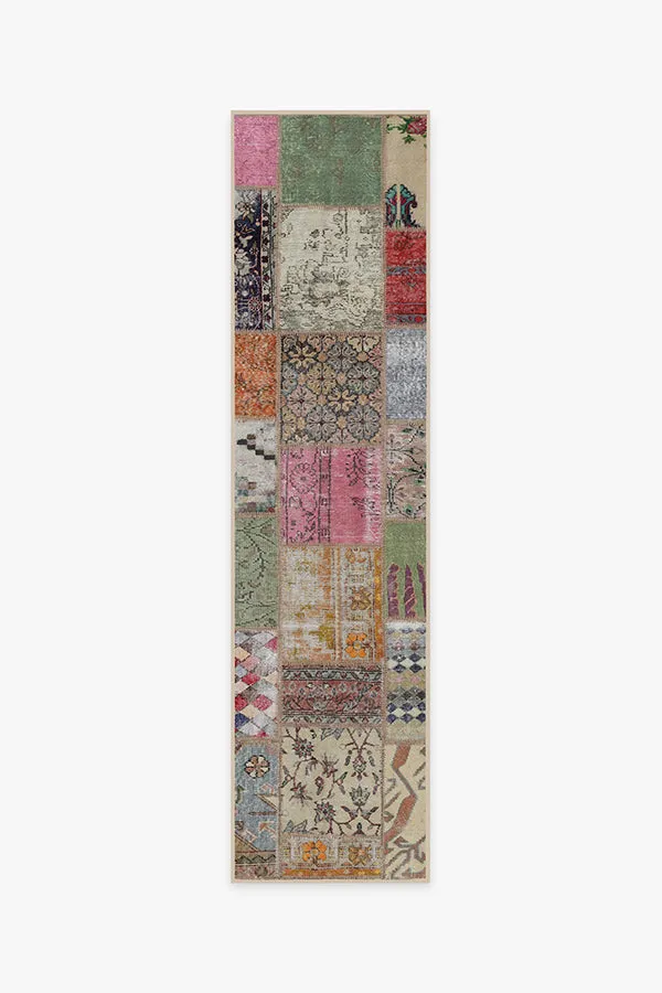 Round Area Rug Machine Washable - Multicolor