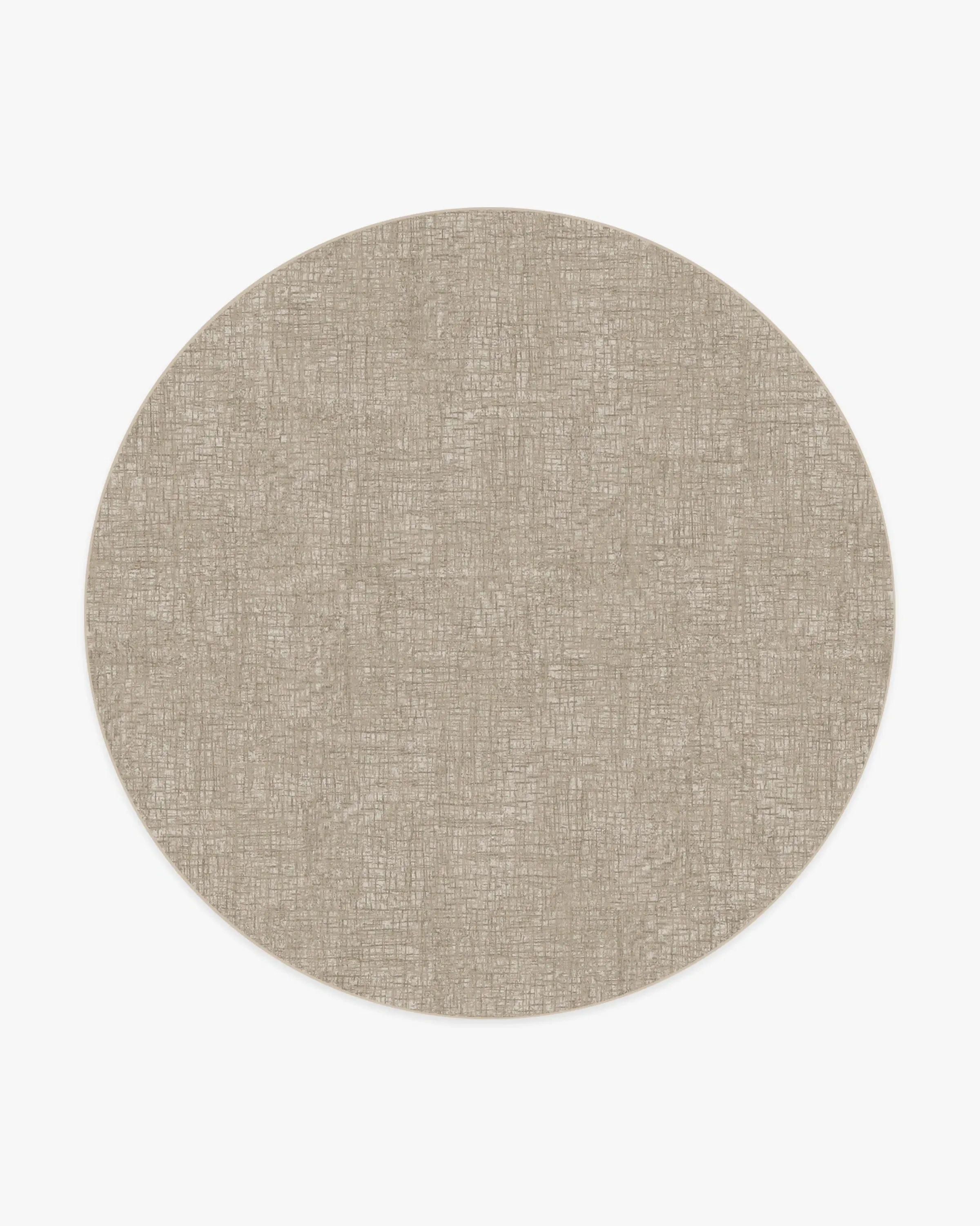 Round Area Rug Machine Washable - Natural