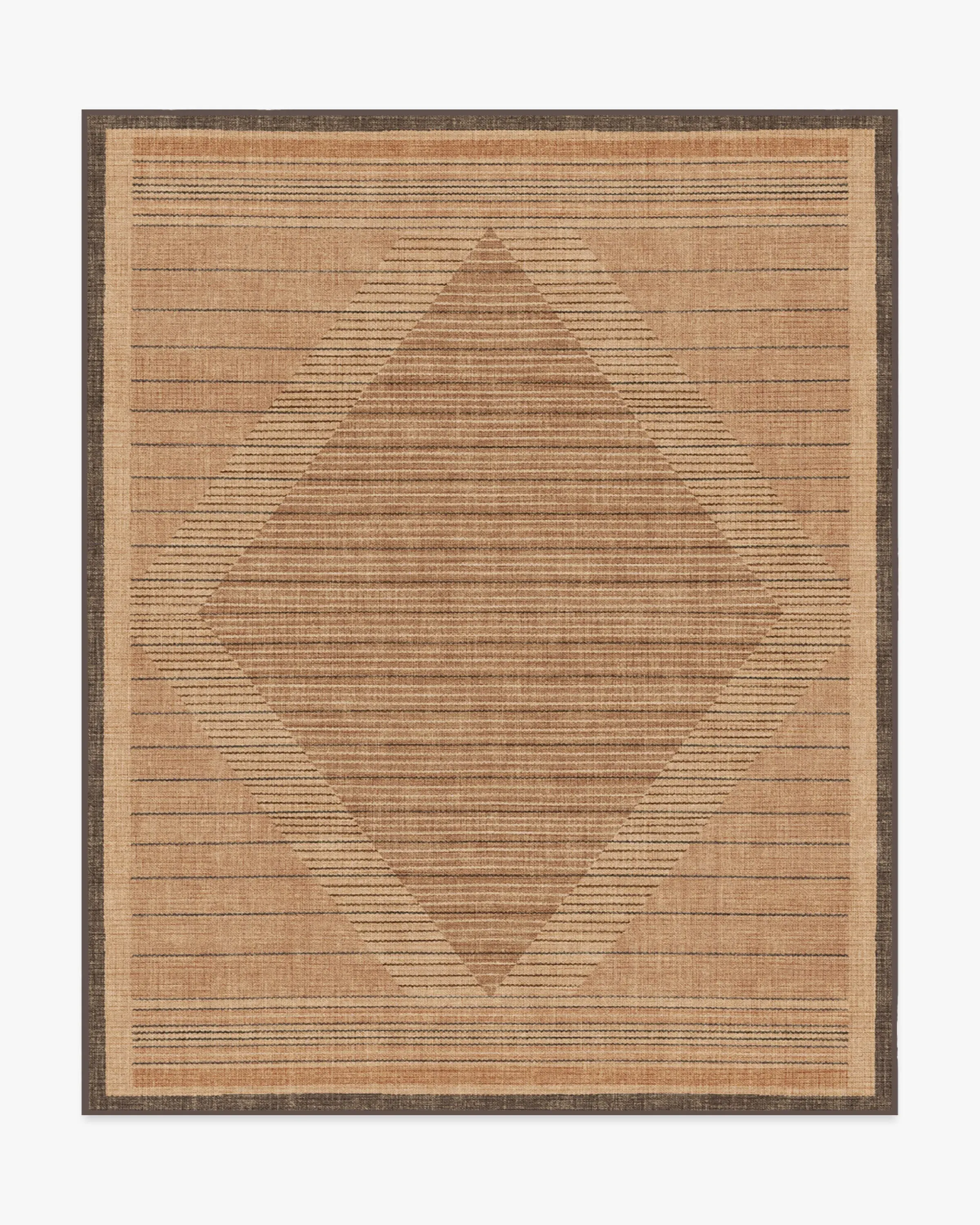 Round Area Rug Machine Washable - Natural Clay