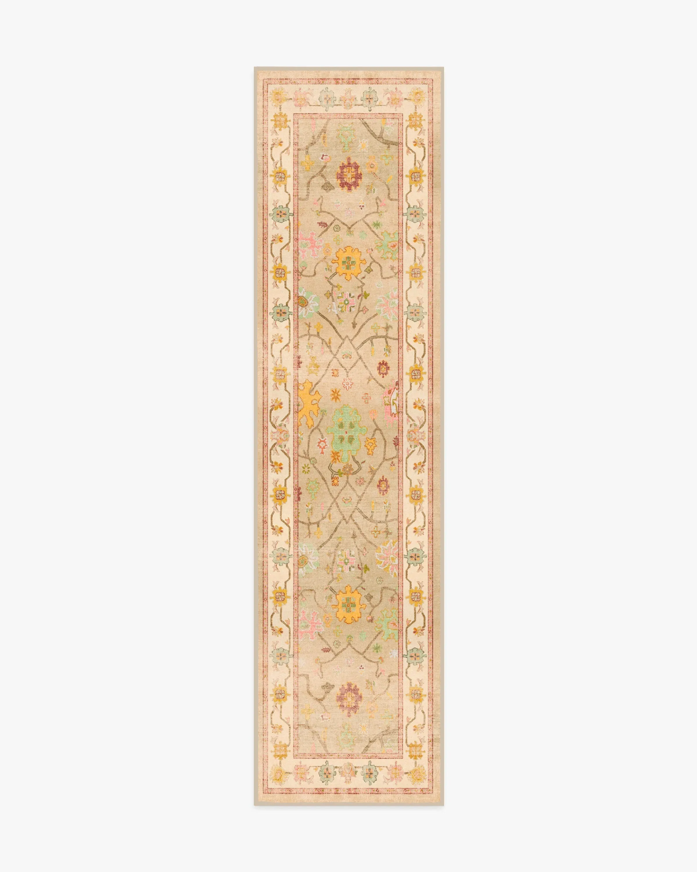 Round Area Rug Machine Washable - Neutral