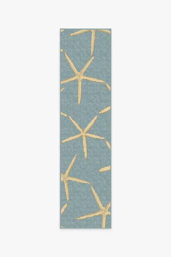Round Area Rug Machine Washable - Pale Blue
