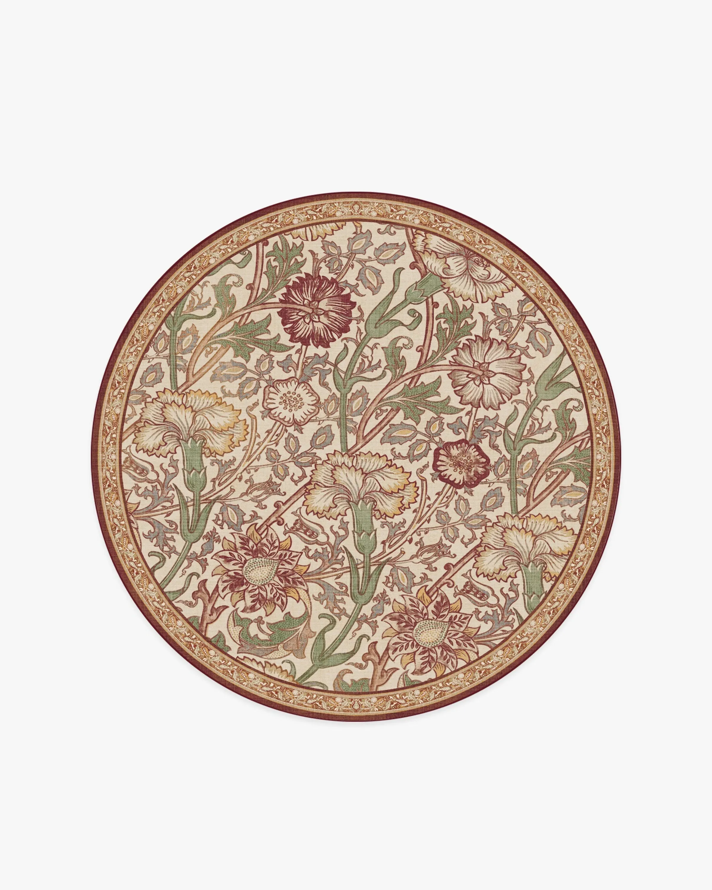 Round Area Rug Machine Washable - Pink